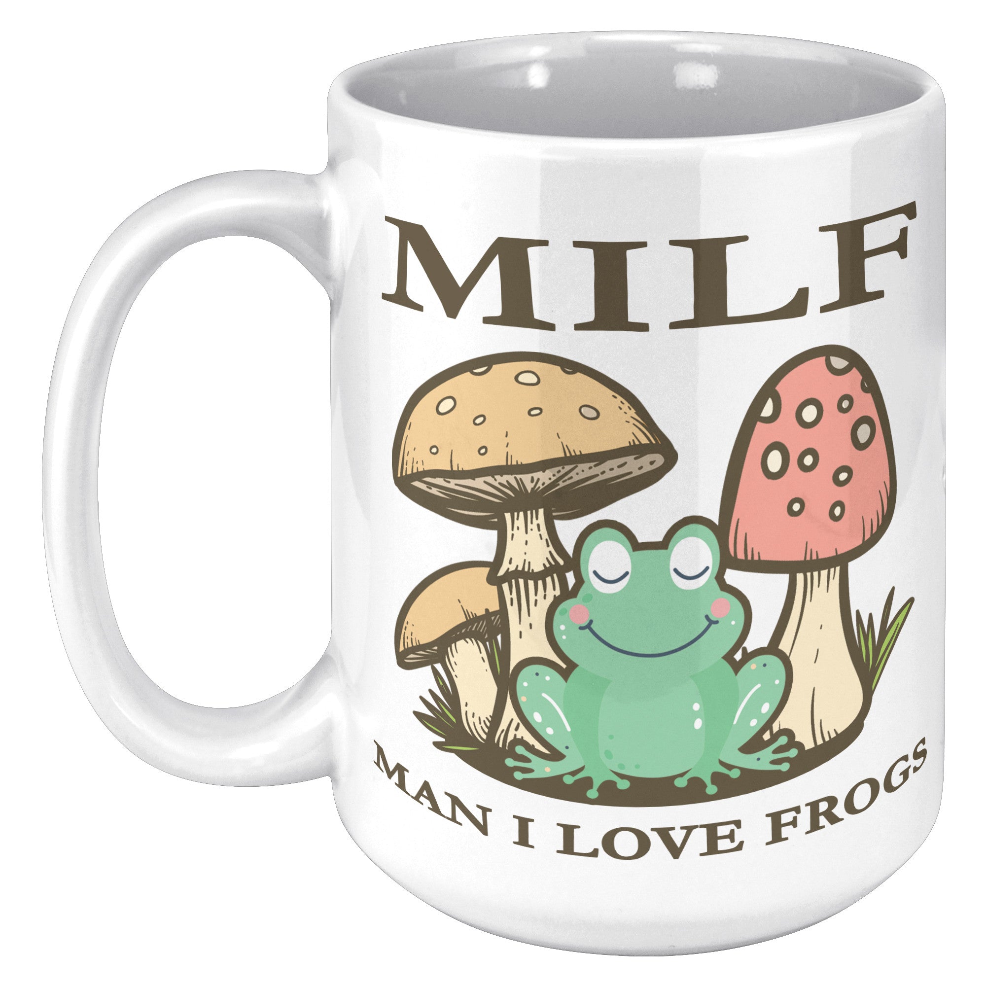 15OZ WHITE MUG - MILF Frogs