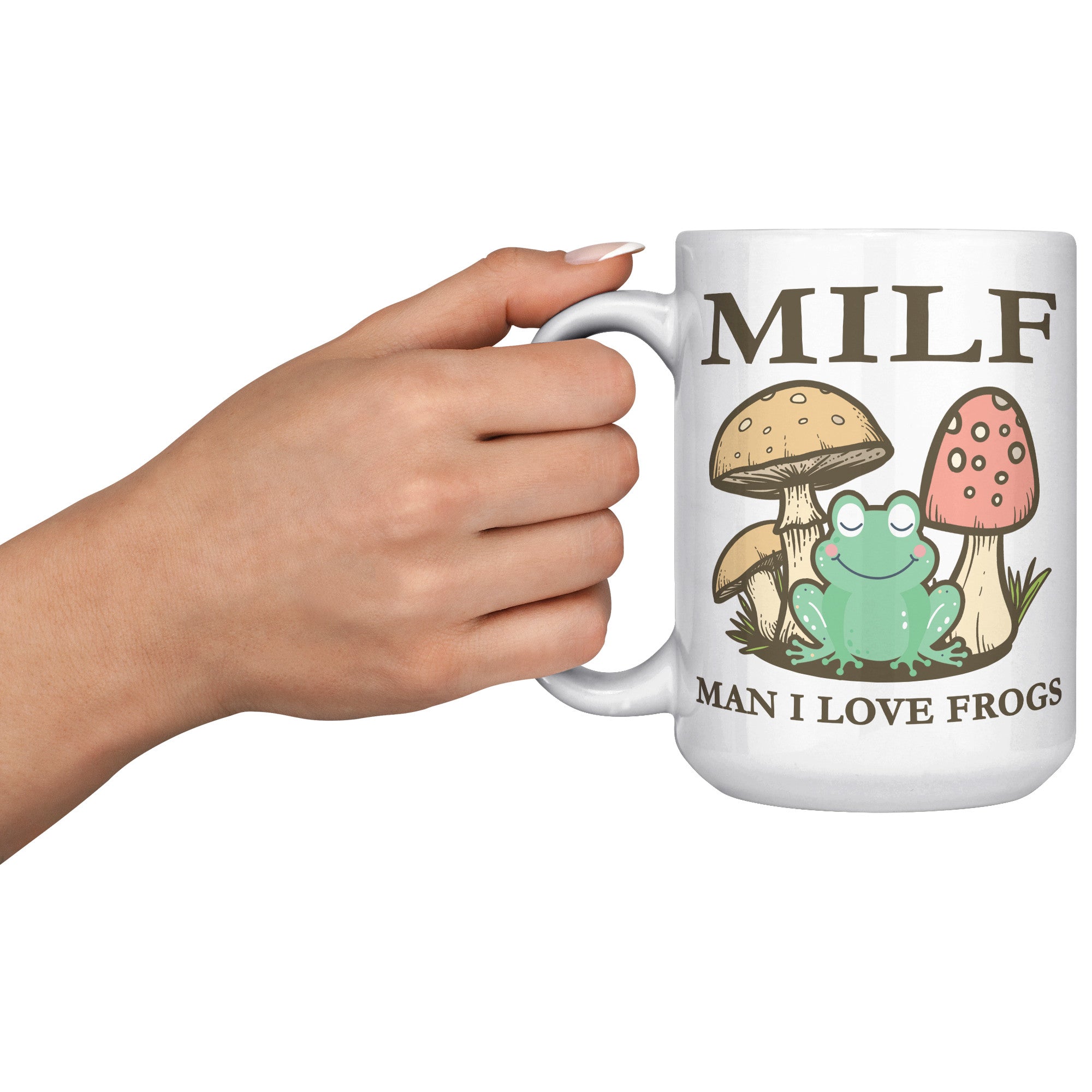 15OZ WHITE MUG - MILF Frogs