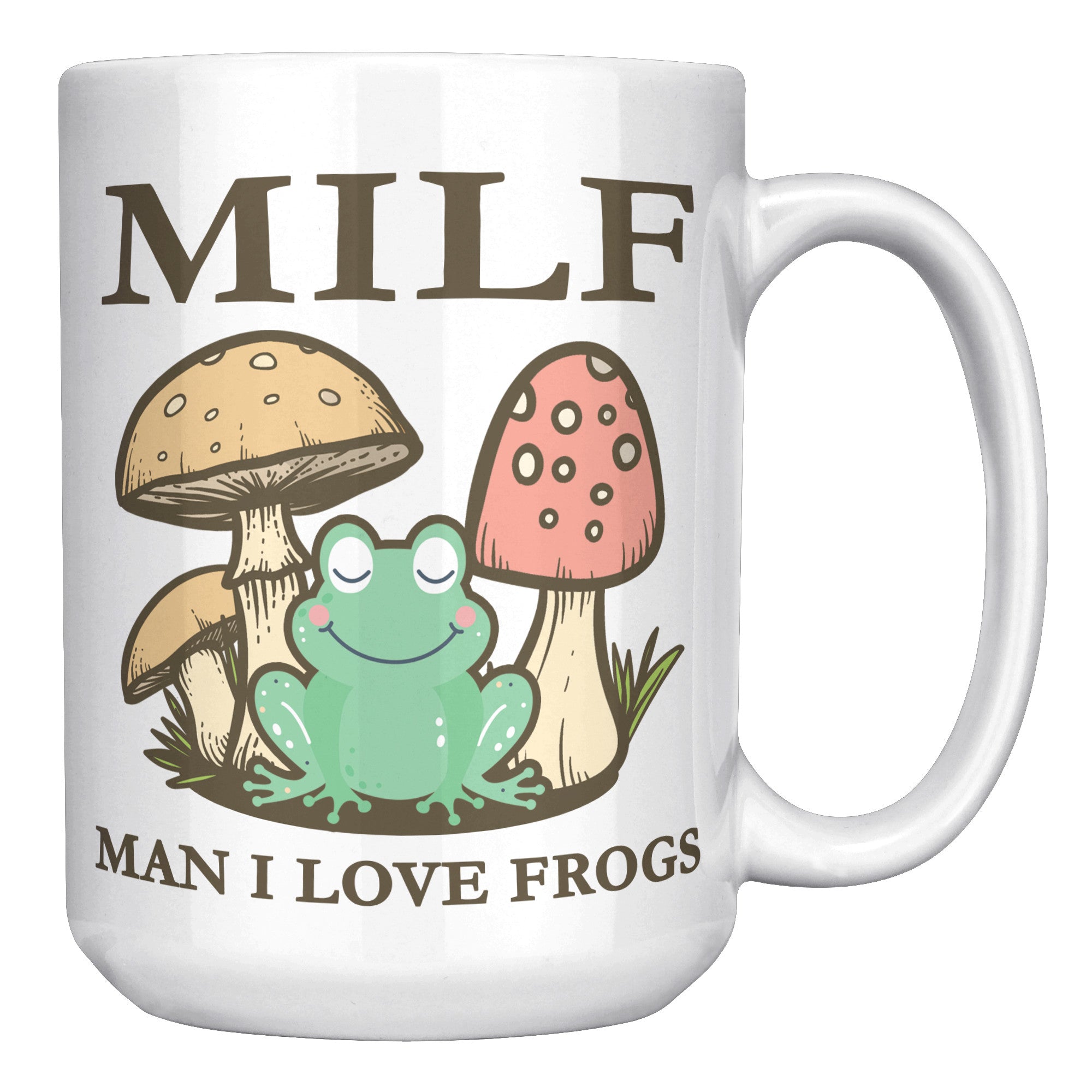 15OZ WHITE MUG - MILF Frogs
