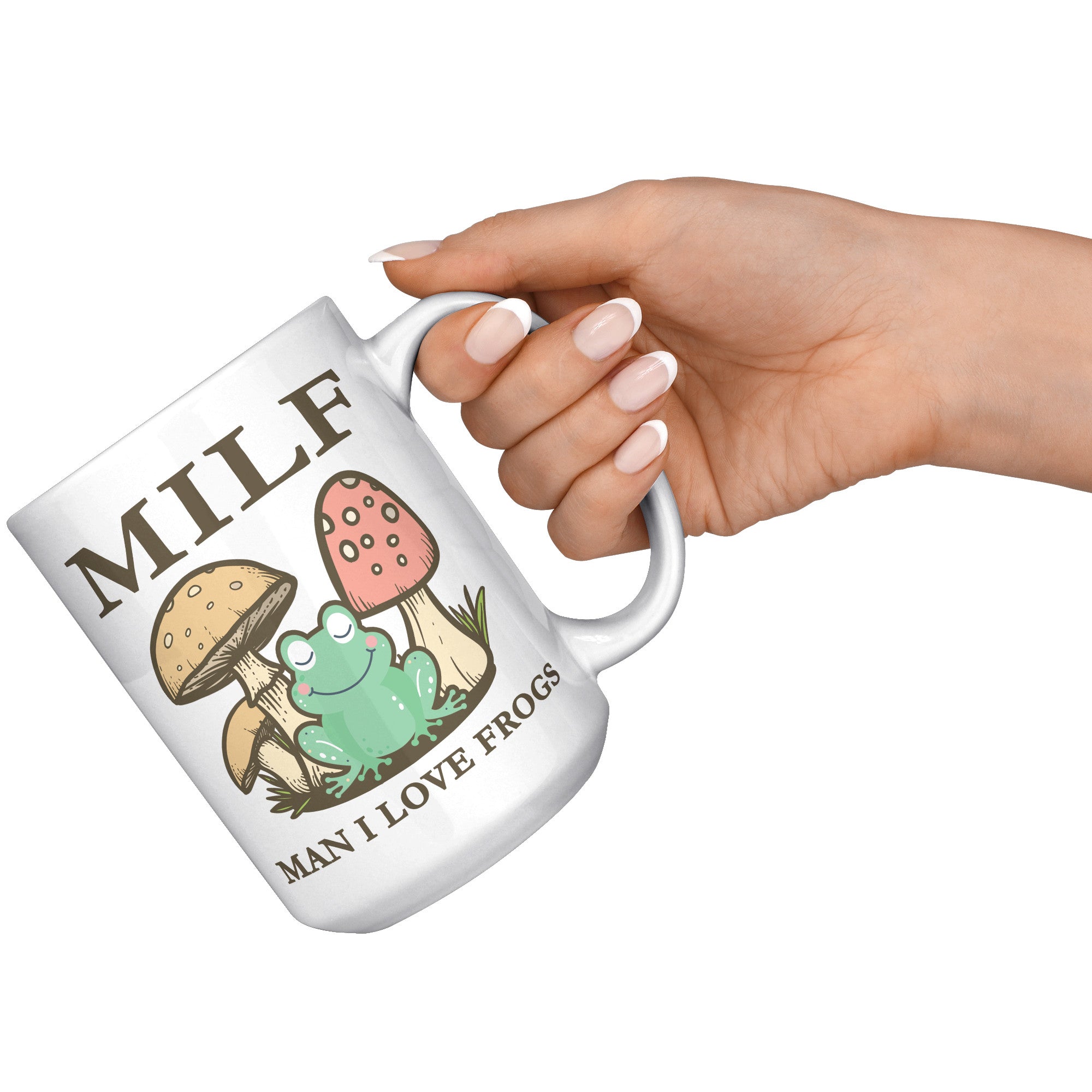 15OZ WHITE MUG - MILF Frogs