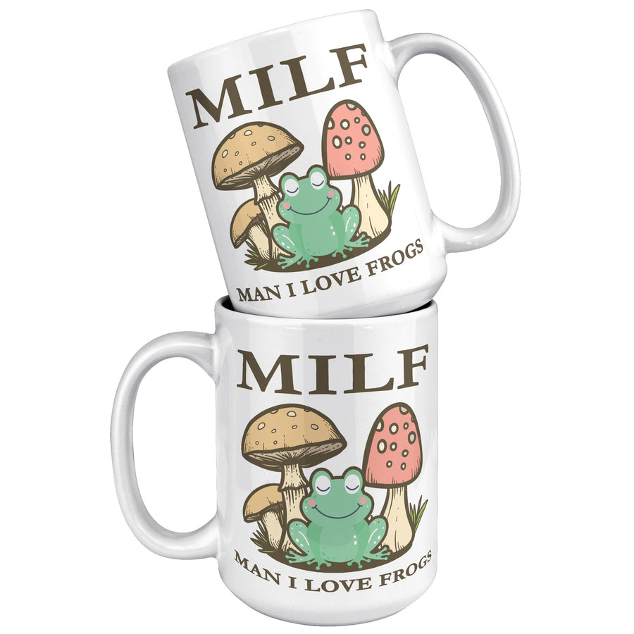 15OZ WHITE MUG - MILF Frogs