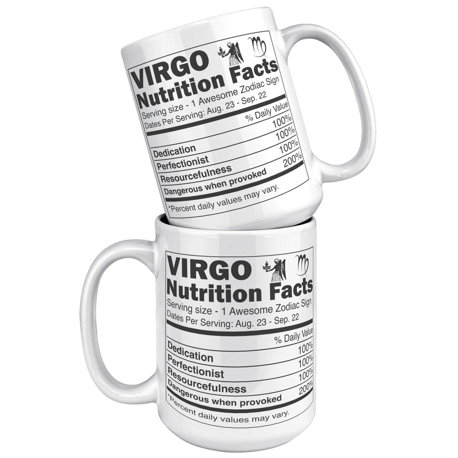 15 Oz White Mug - Virgo Nutrition Facts
