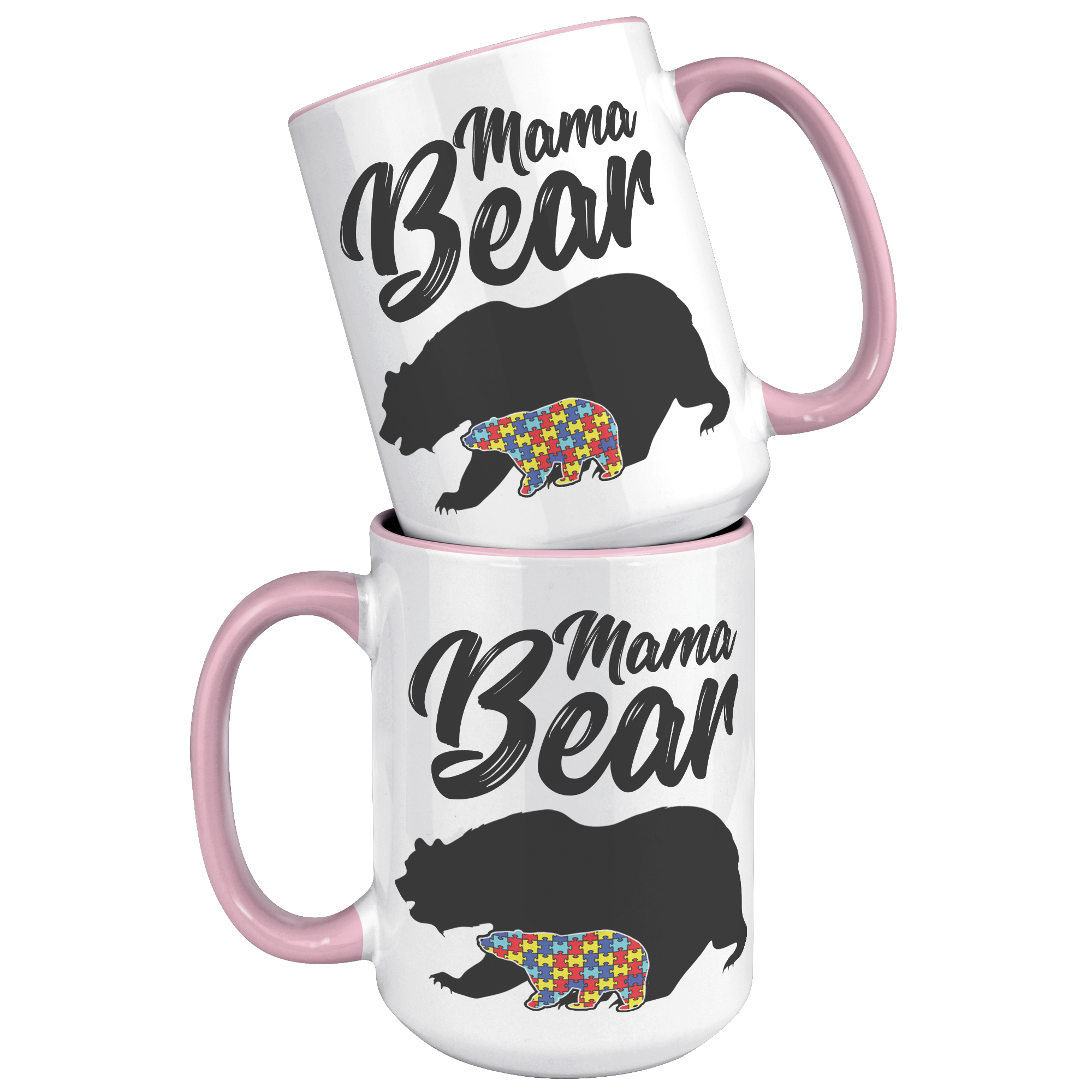 15oz_Accent_Mug_-_Autism_Mama_Bear_15oz_Accent_FrontBack_Pink_Mockup.png