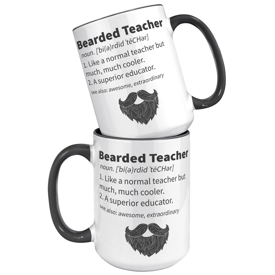 15oz Accent Mug - Bearded Teacher