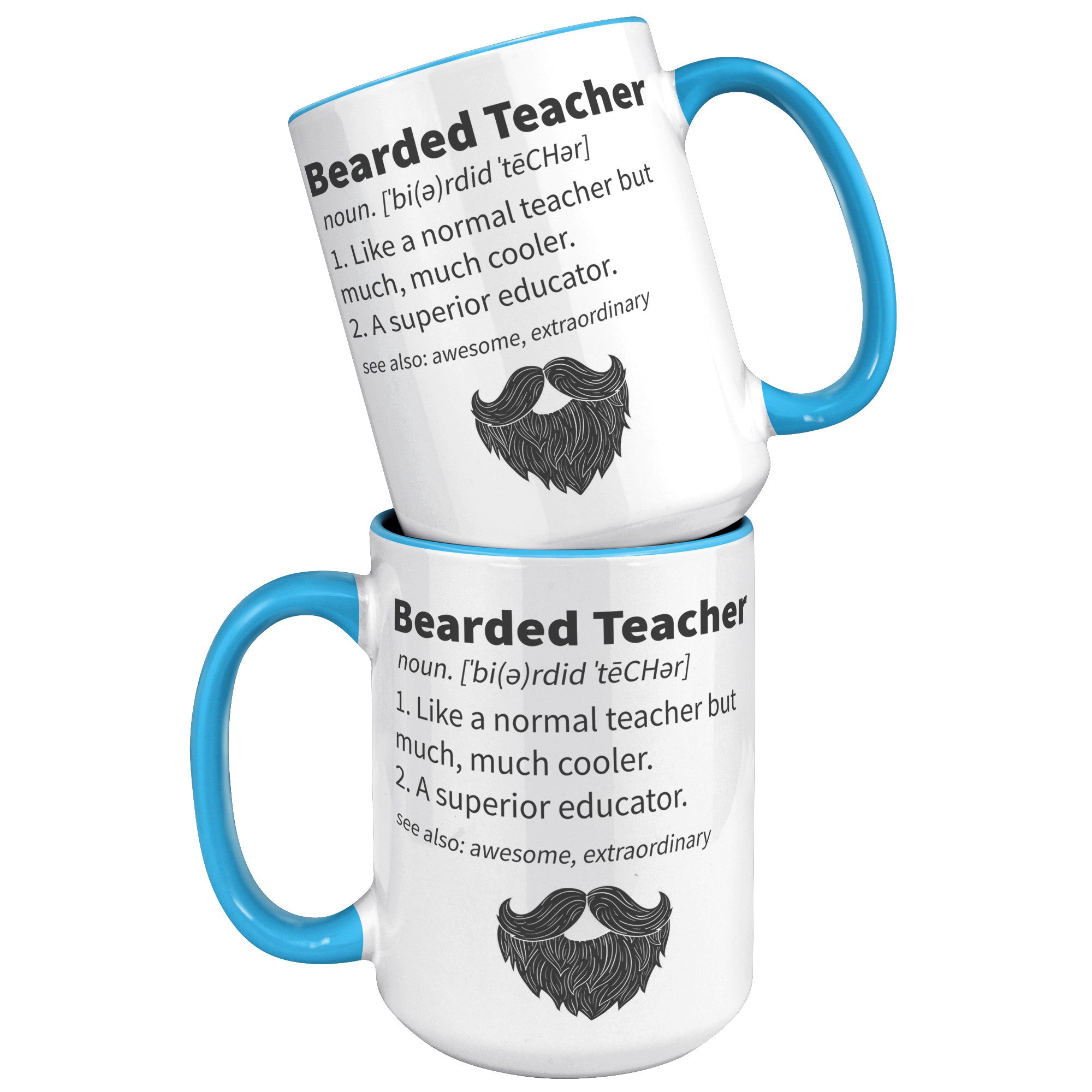 15oz Accent Mug - Bearded Teacher