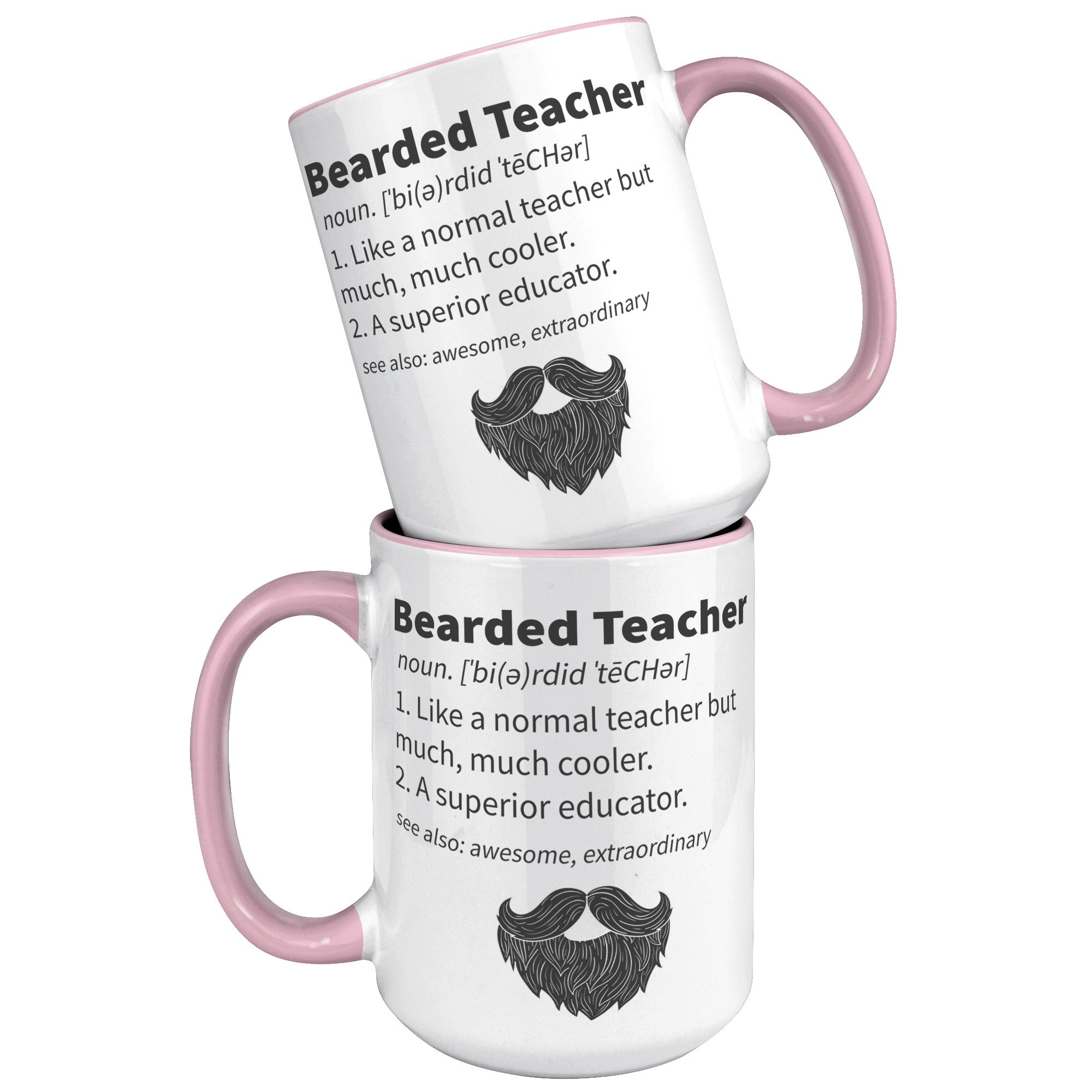 15oz Accent Mug - Bearded Teacher