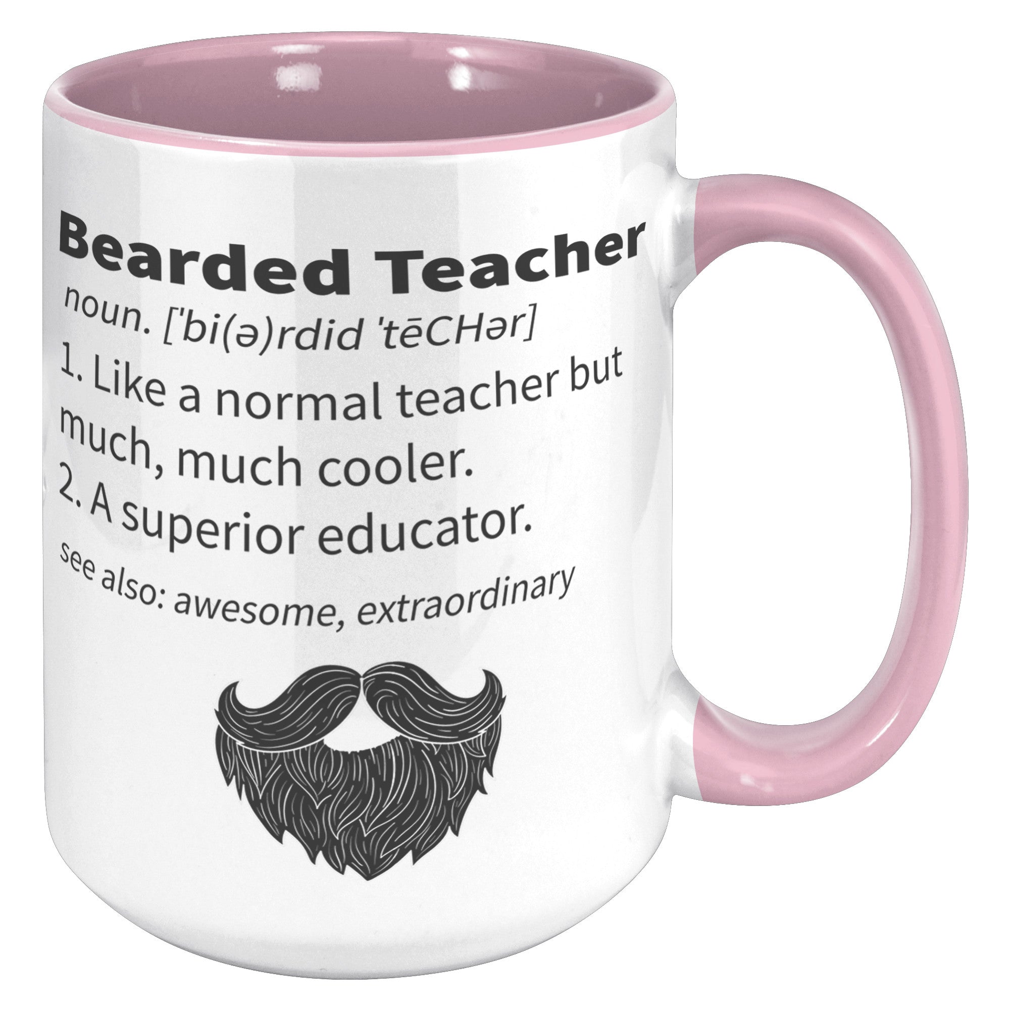 15oz Accent Mug - Bearded Teacher