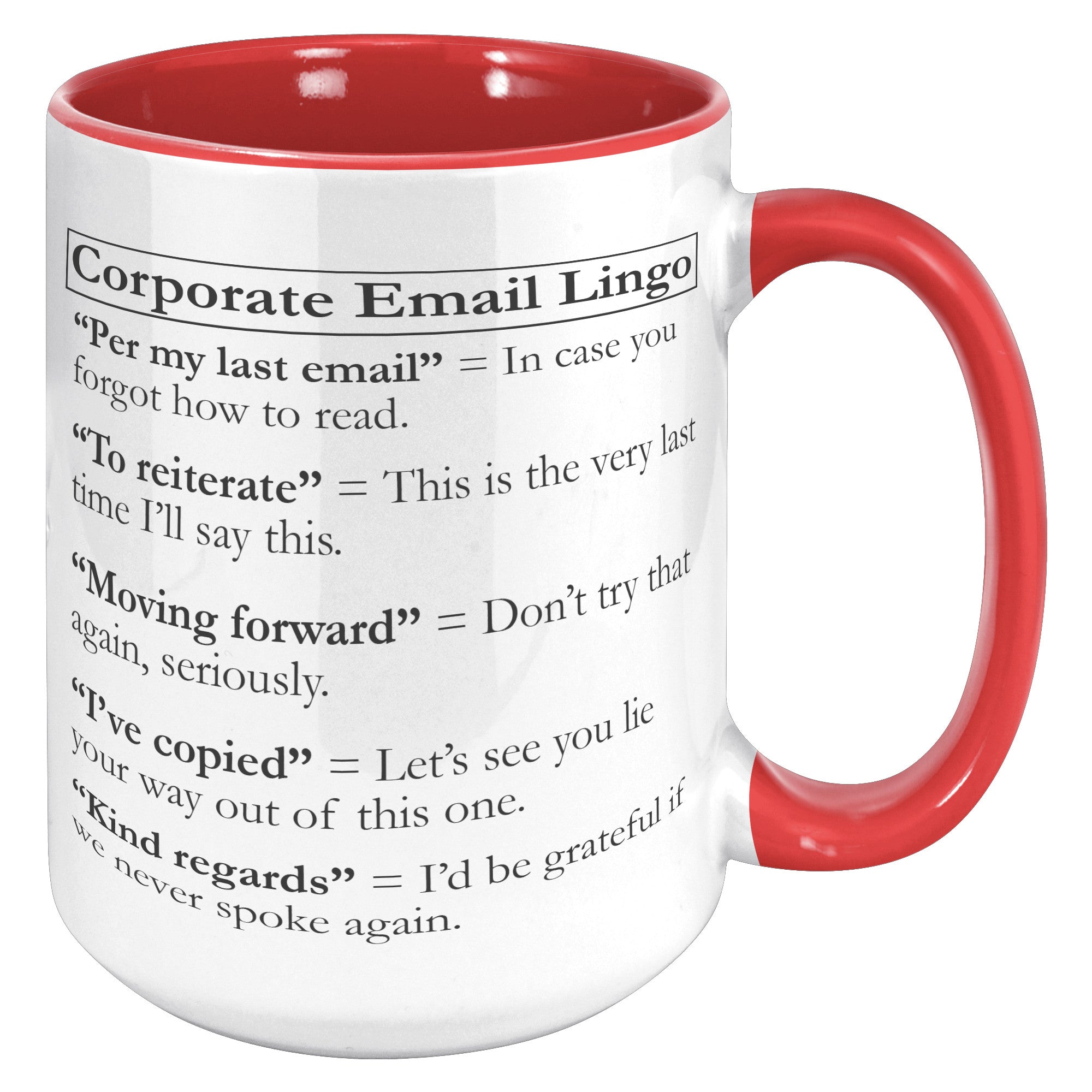 15oz Accent Mug - Corporate Email Lingo