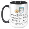 15oz Accent Mug - Dunk Cookies Milk
