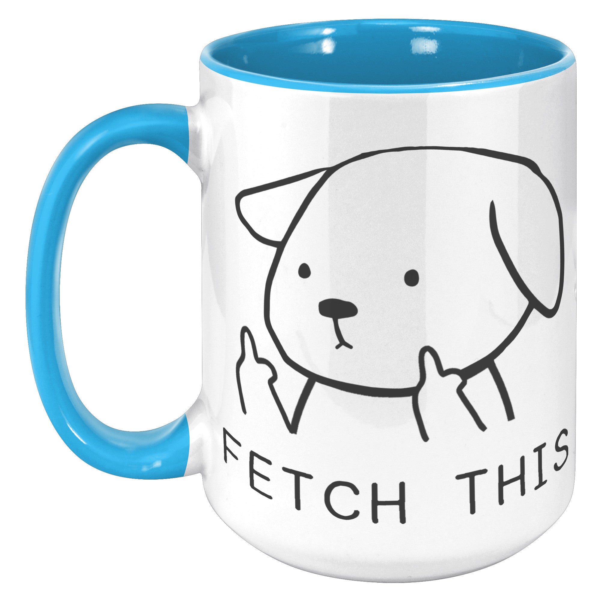 15oz Accent Mug - Fetch This Dog