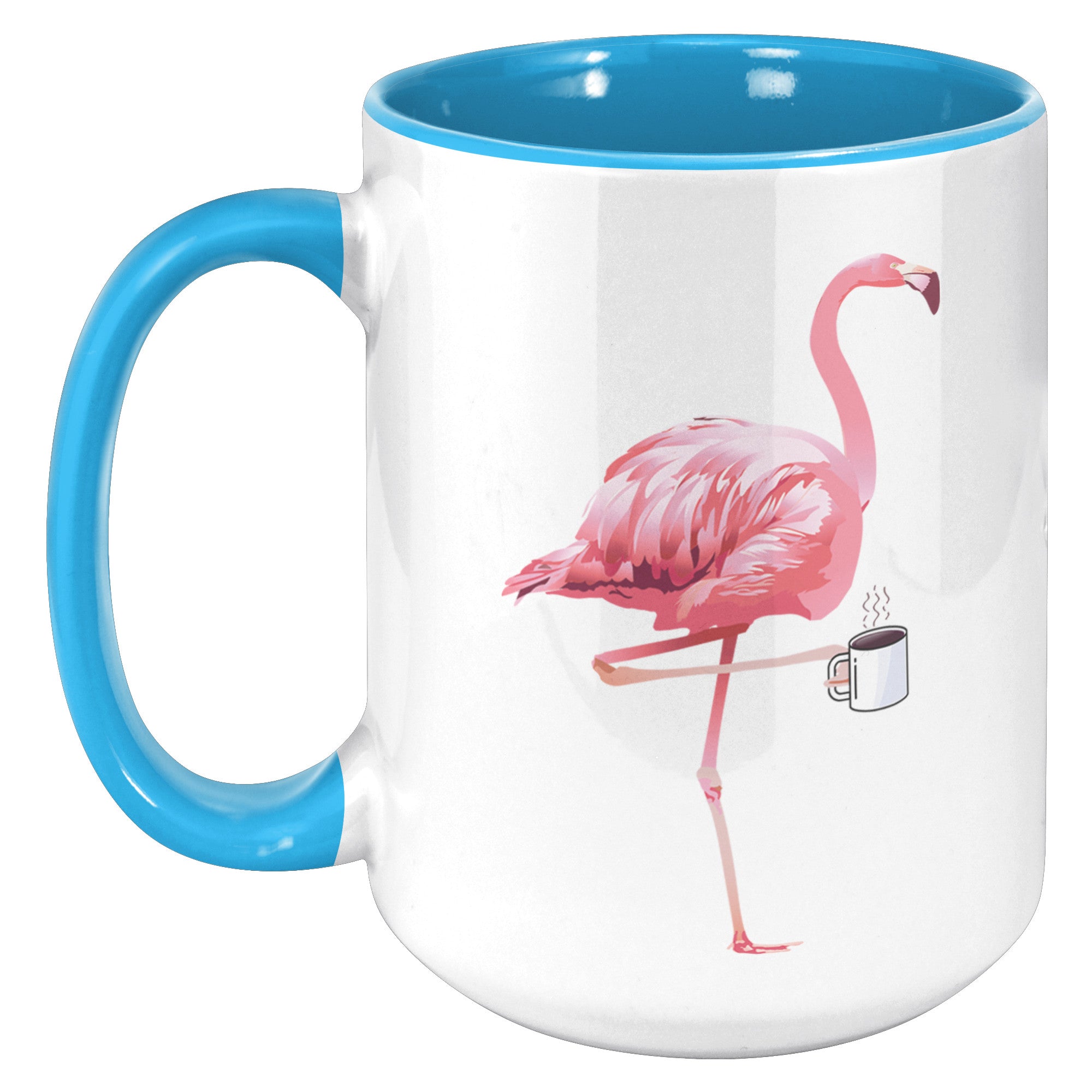 15oz Accent Mug - Flamingo Coffee Mug