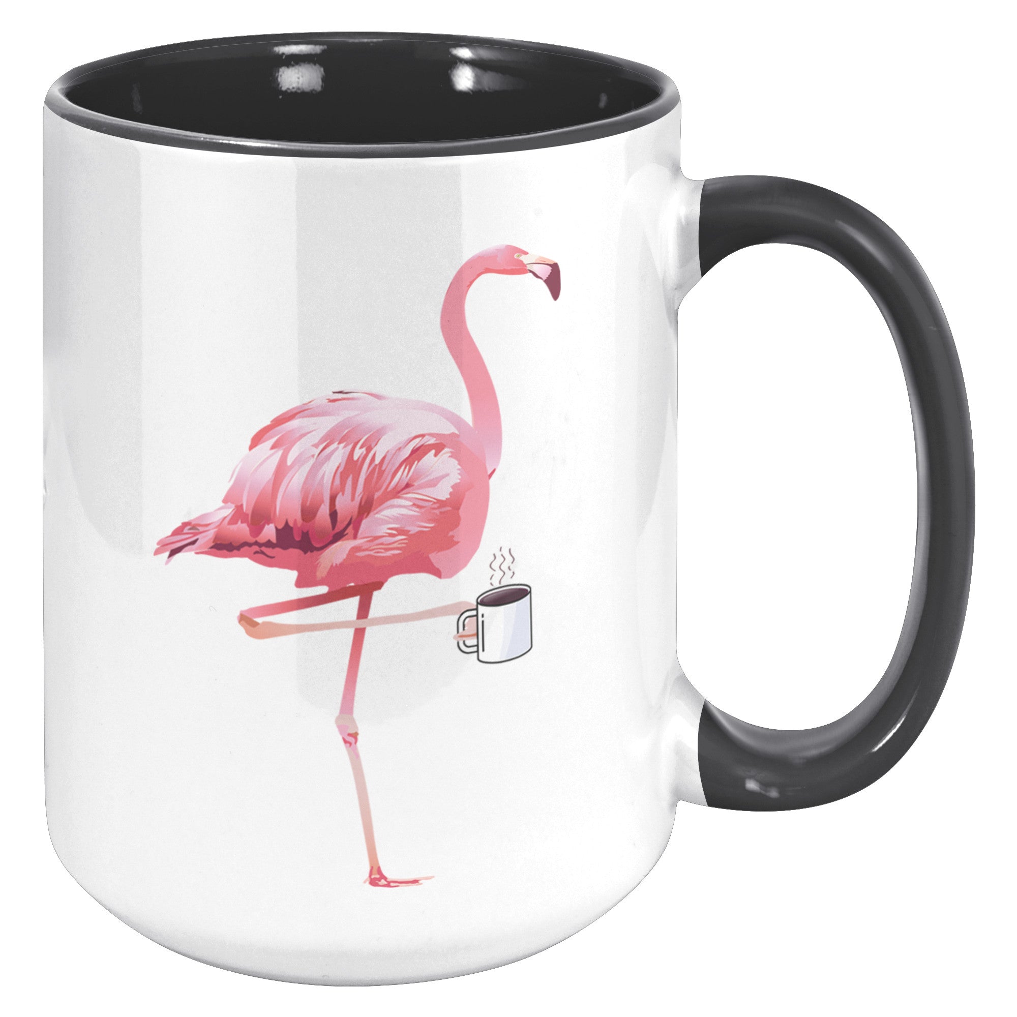 15oz Accent Mug - Flamingo Coffee Mug