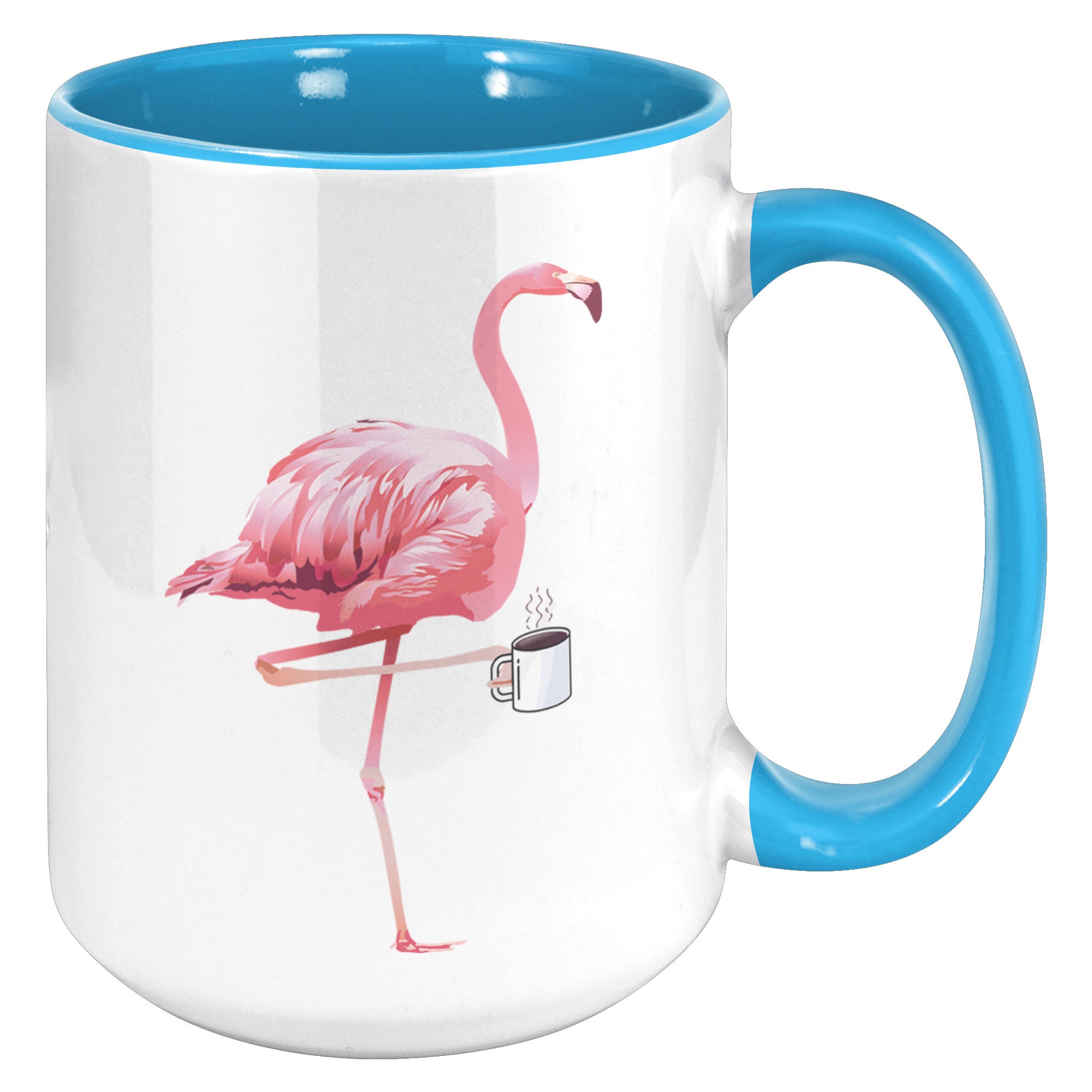 15oz Accent Mug - Flamingo Coffee Mug