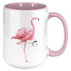 15oz Accent Mug - Flamingo Coffee Mug
