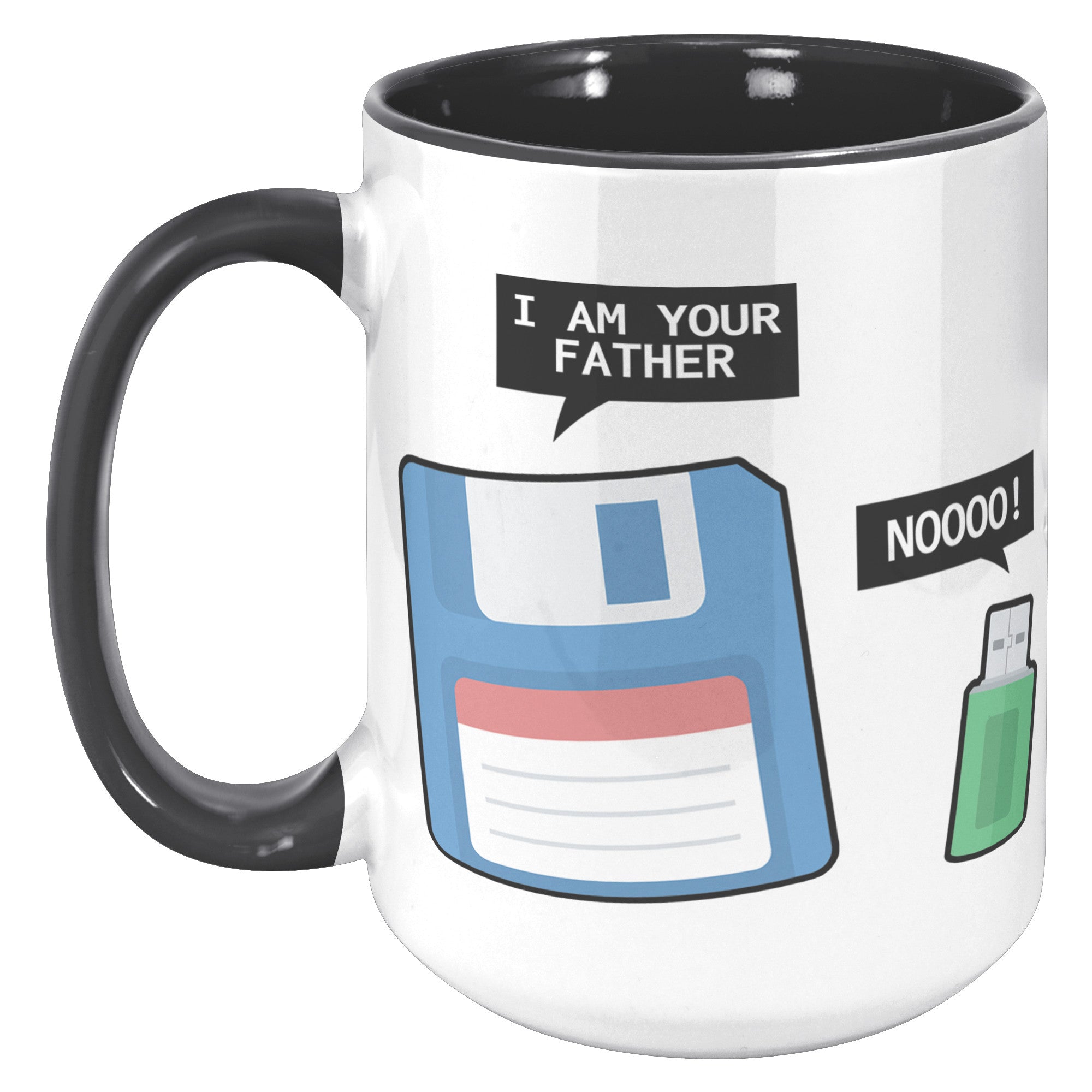 15oz Accent Mug - Floppy Disk USB
