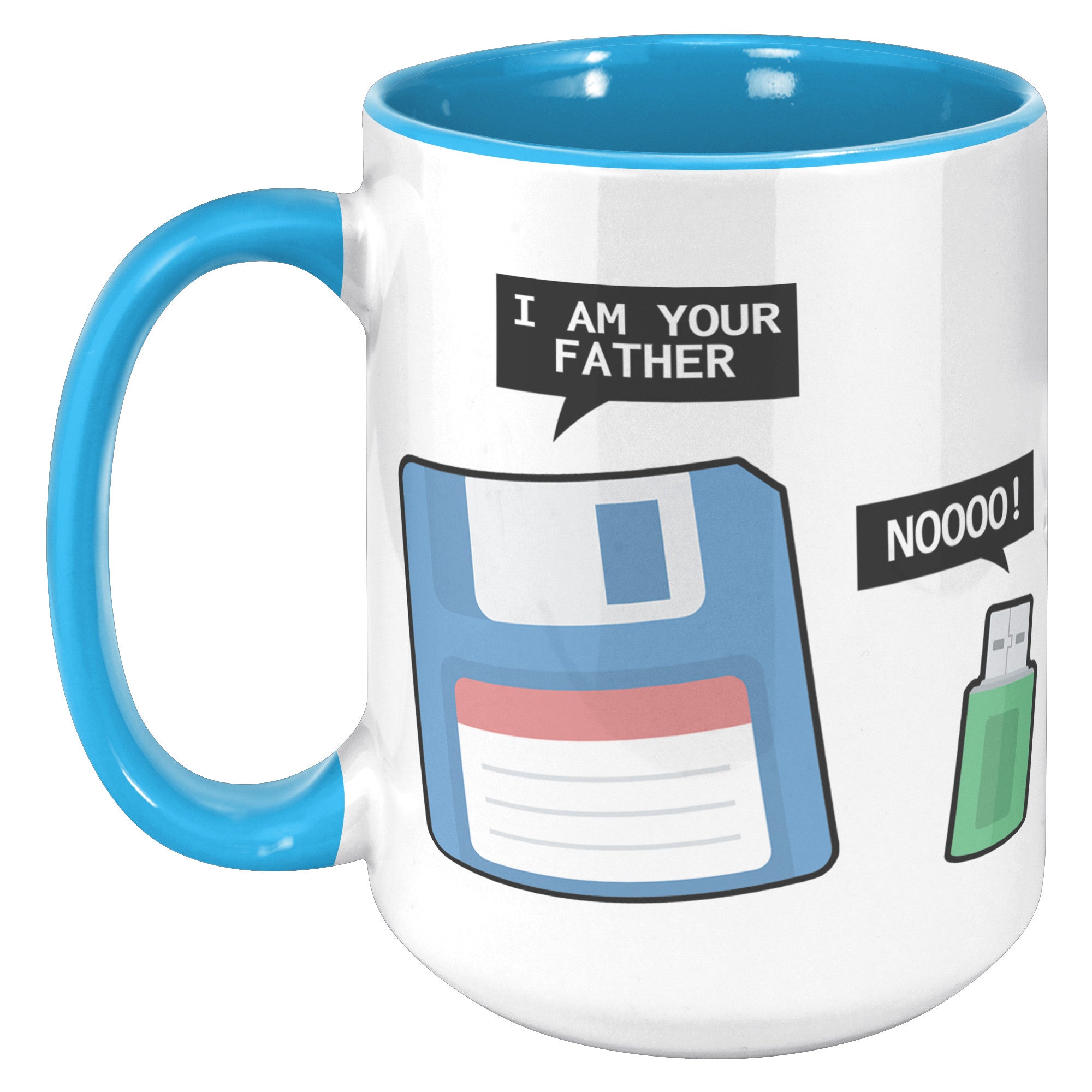 15oz Accent Mug - Floppy Disk USB