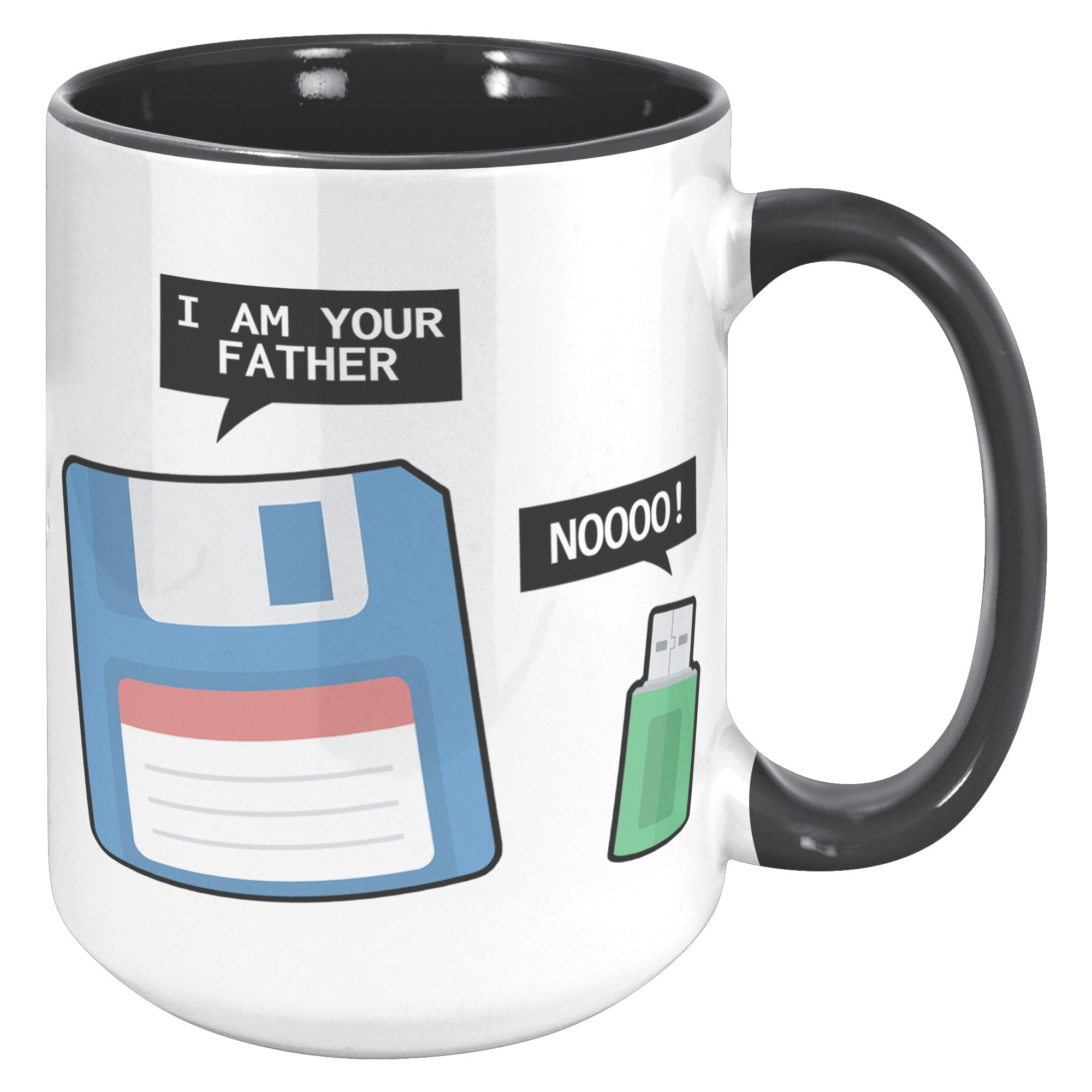 15oz Accent Mug - Floppy Disk USB