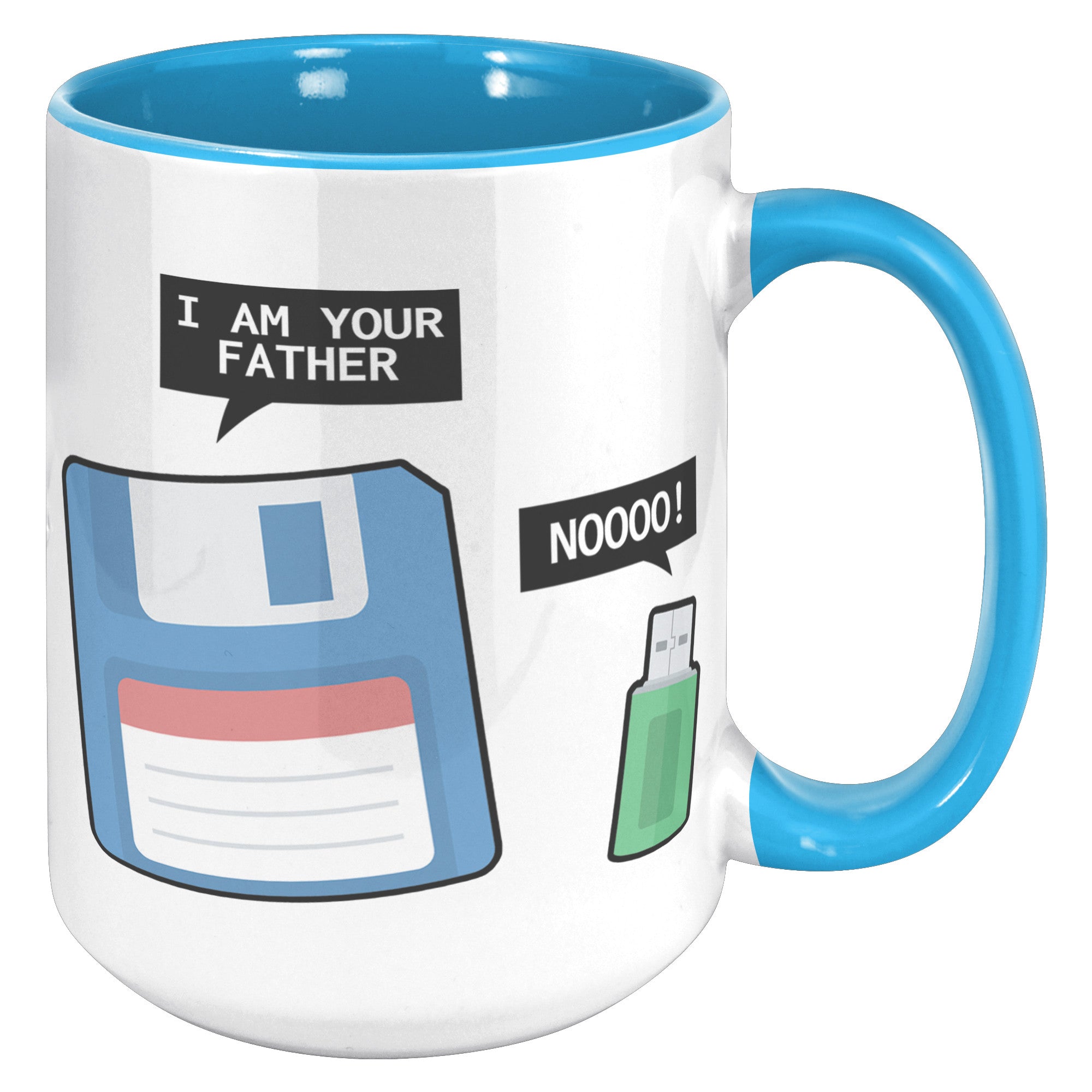 15oz Accent Mug - Floppy Disk USB