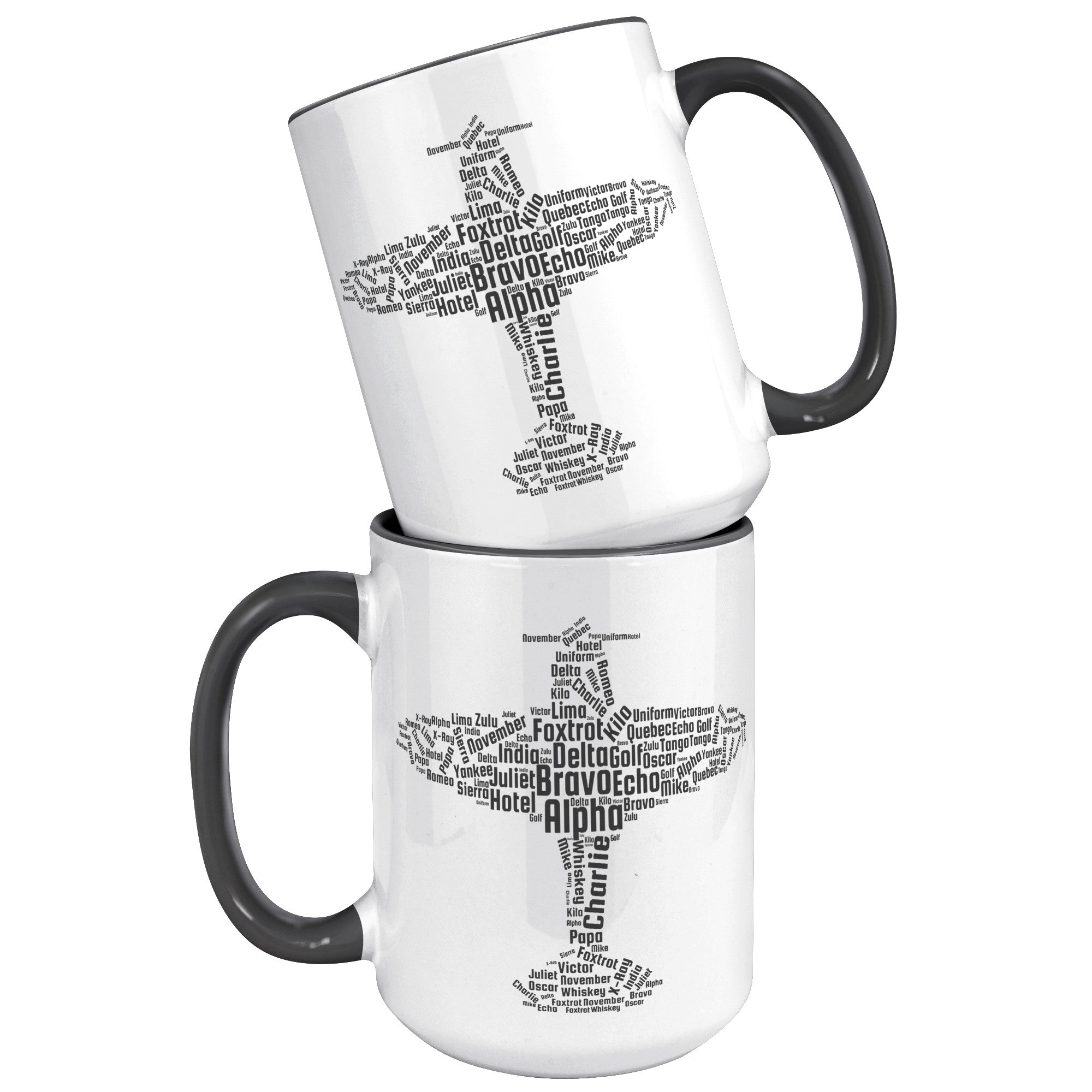 15oz Accent Mug - Flying Aviation Cloud