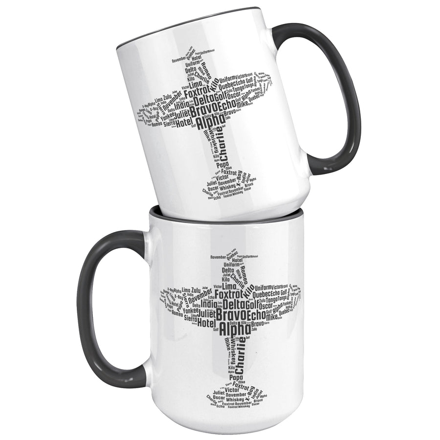 15oz Accent Mug - Flying Aviation Cloud
