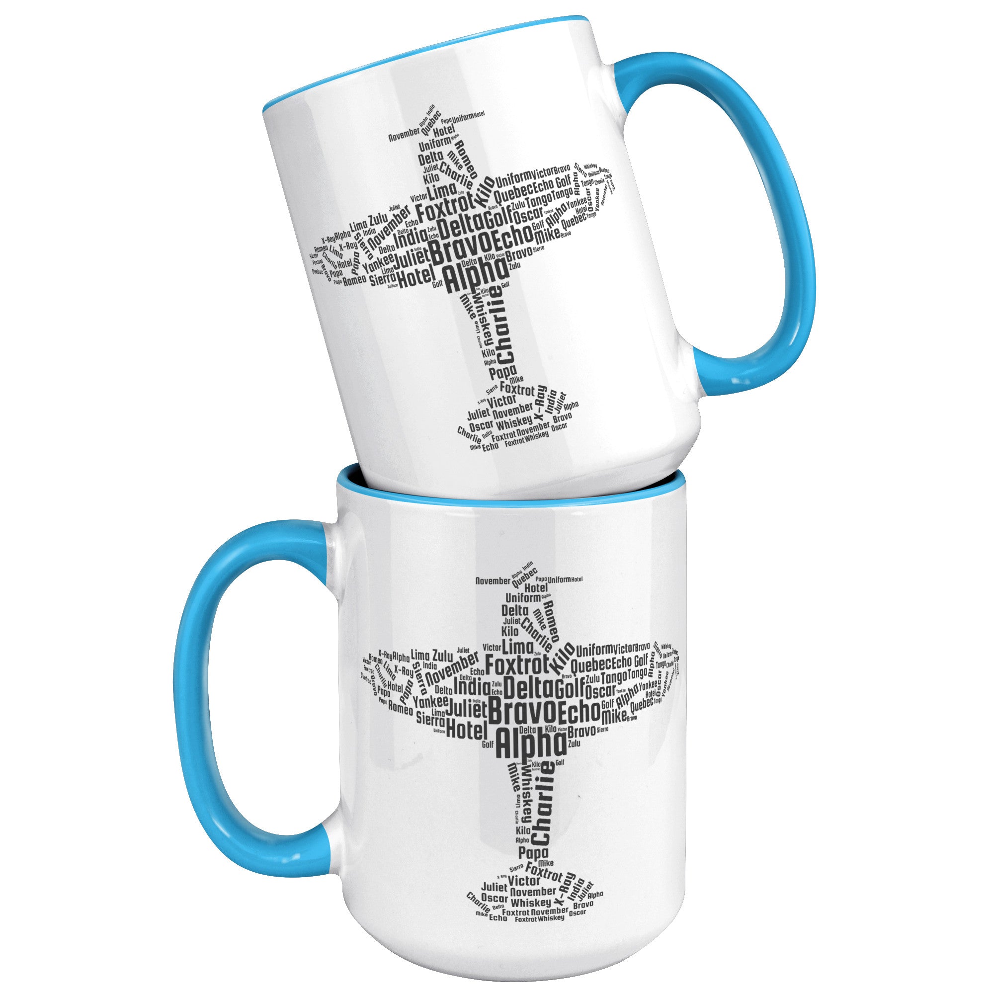 15oz Accent Mug - Flying Aviation Cloud