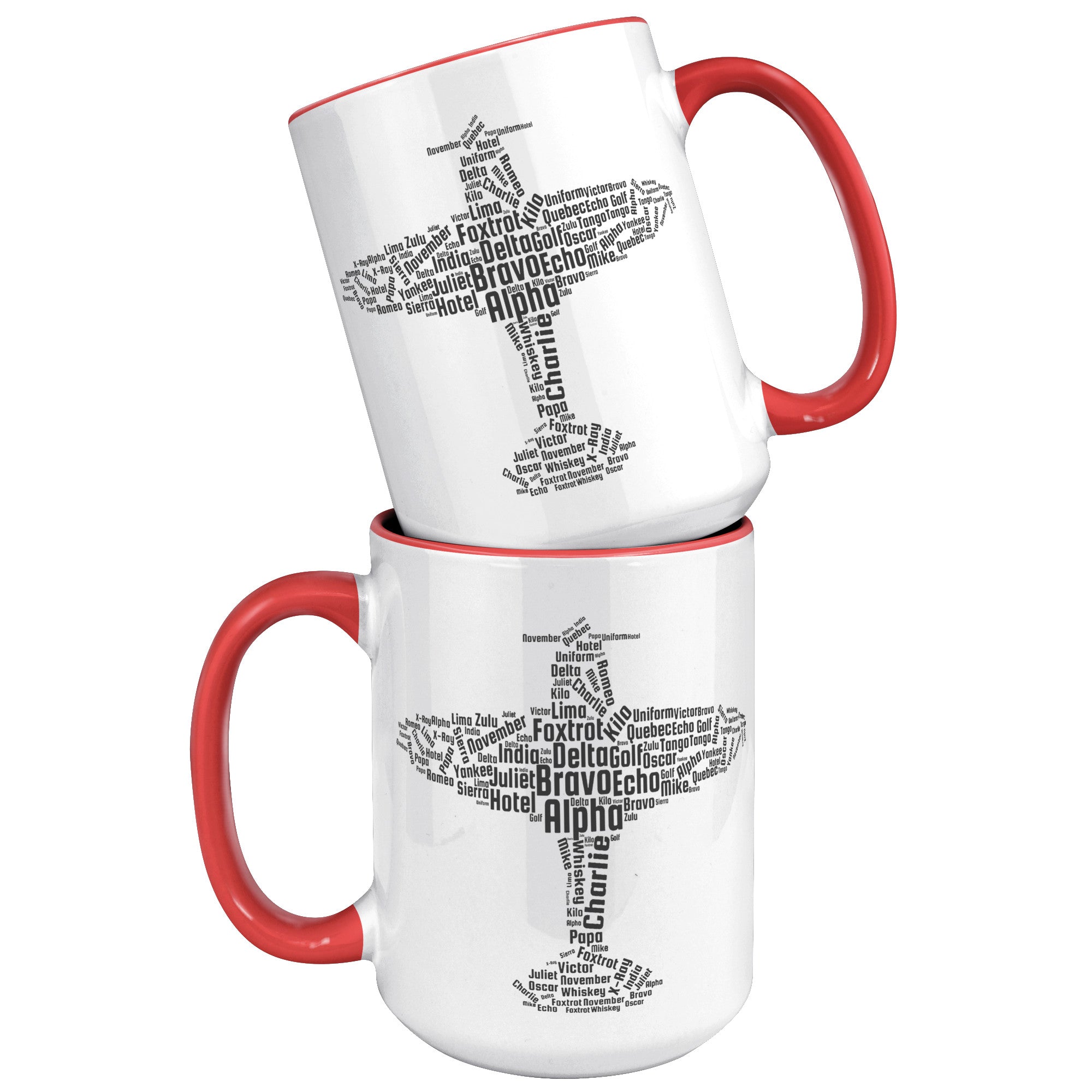 15oz Accent Mug - Flying Aviation Cloud