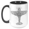 15oz Accent Mug - Flying Aviation Cloud