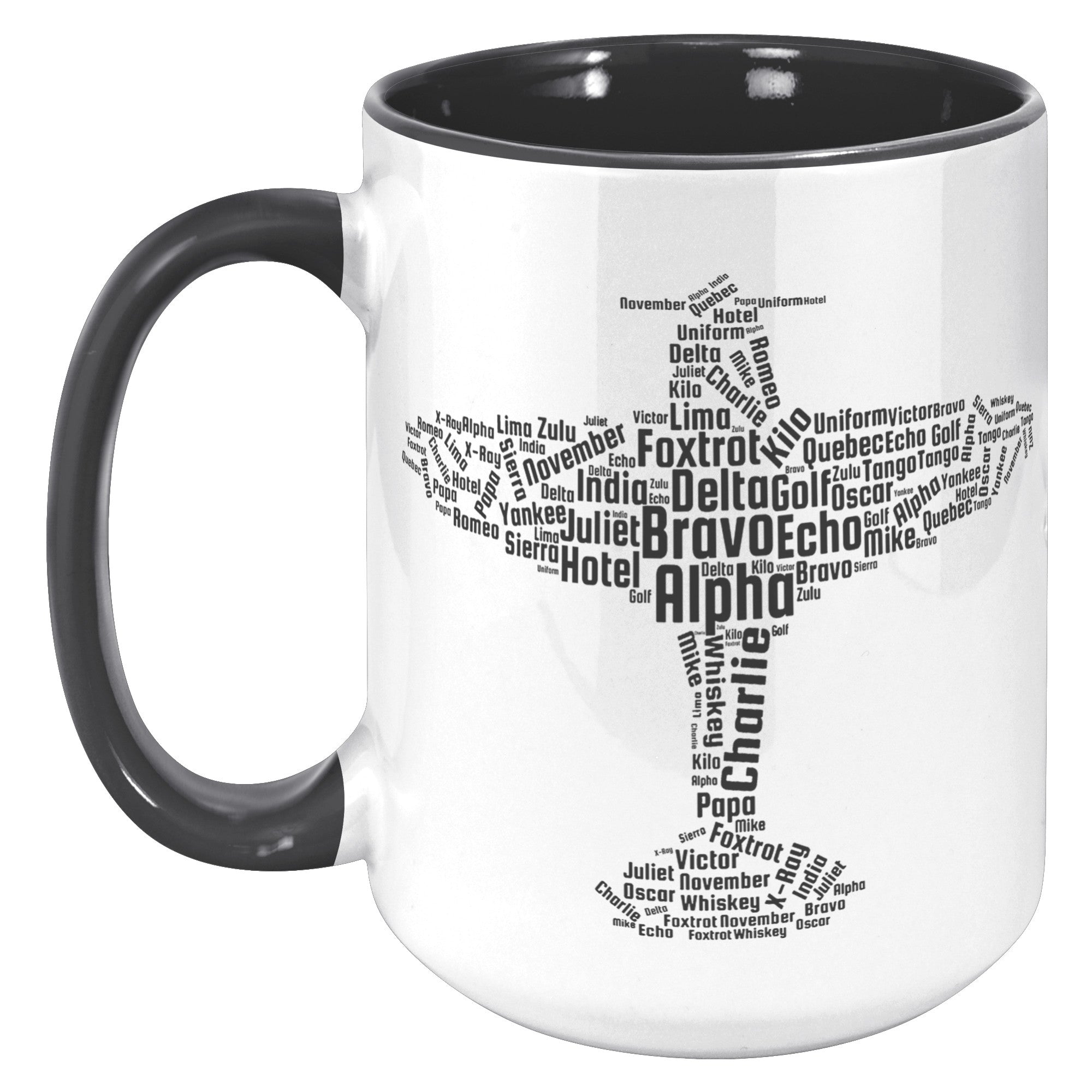 15oz Accent Mug - Flying Aviation Cloud