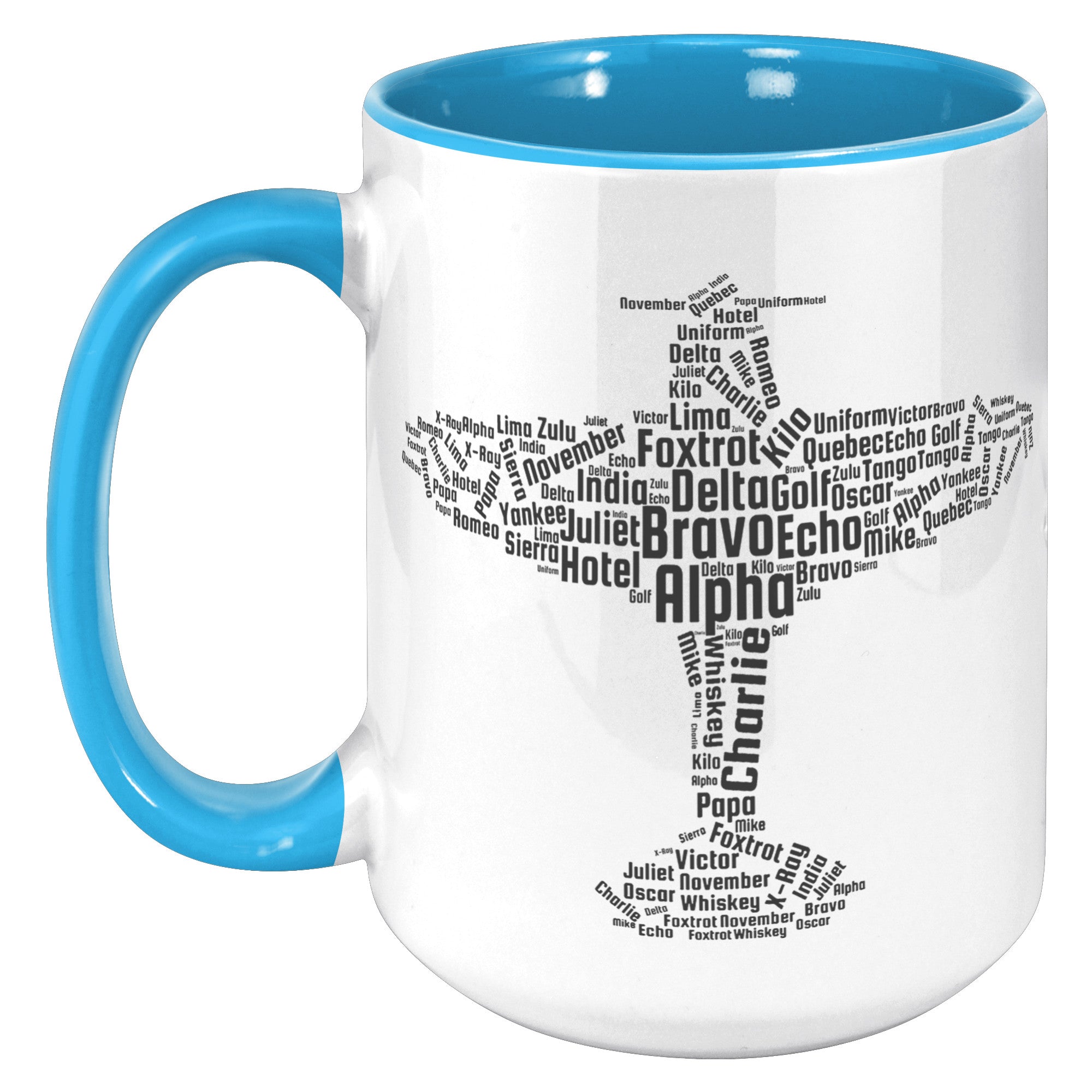 15oz Accent Mug - Flying Aviation Cloud