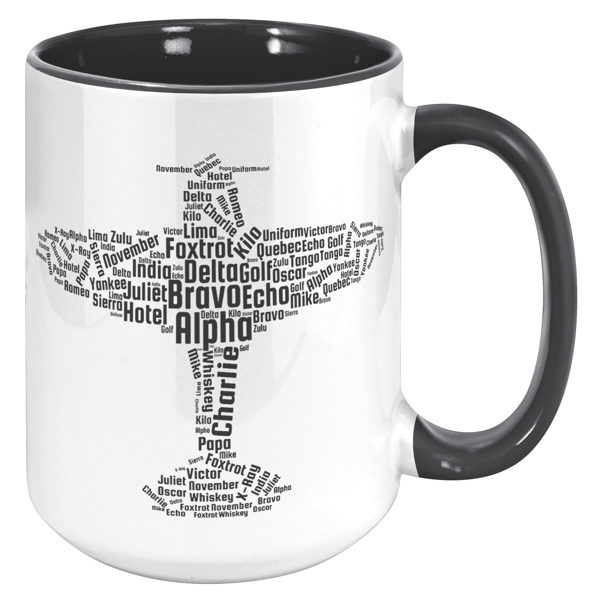 15oz Accent Mug - Flying Aviation Cloud