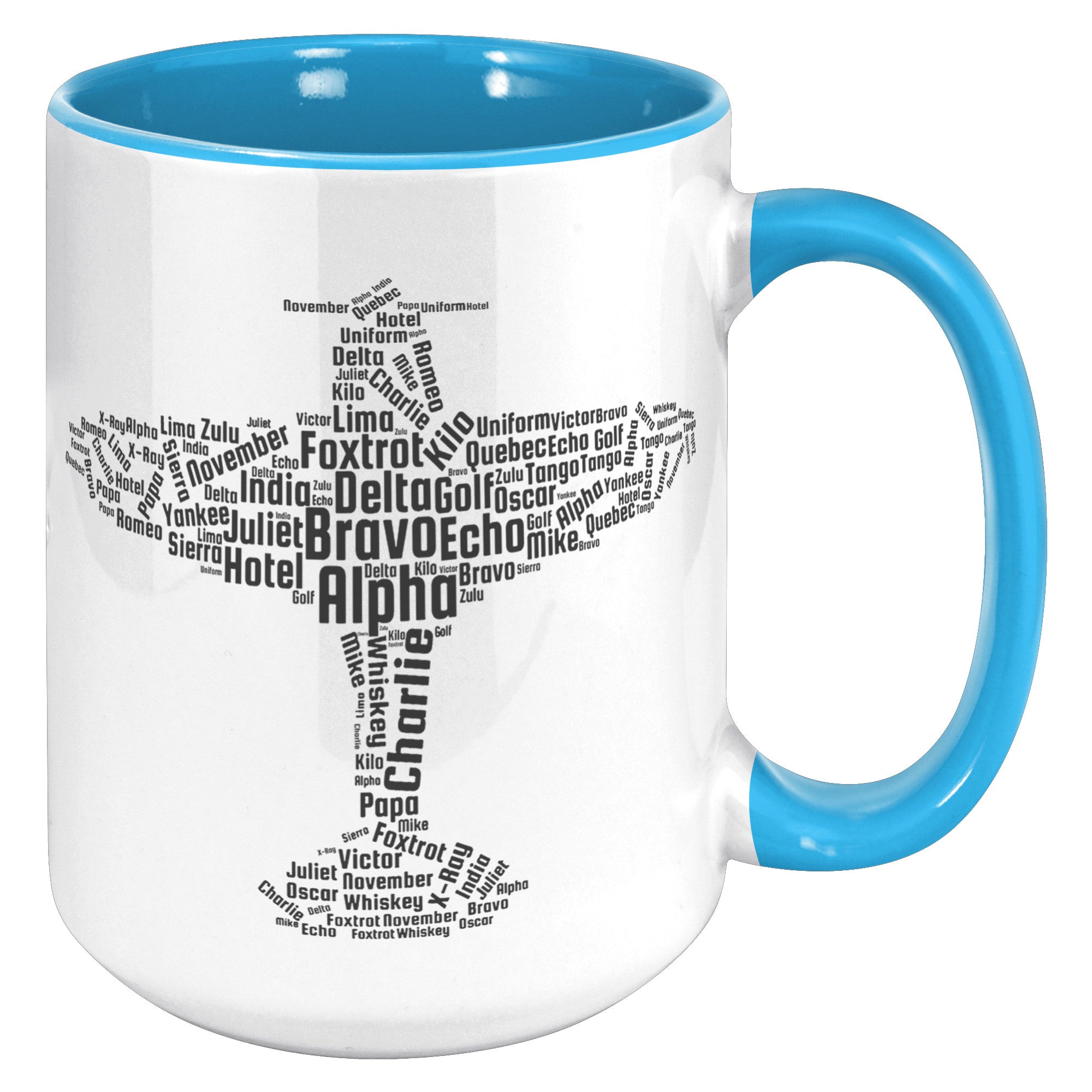 15oz Accent Mug - Flying Aviation Cloud
