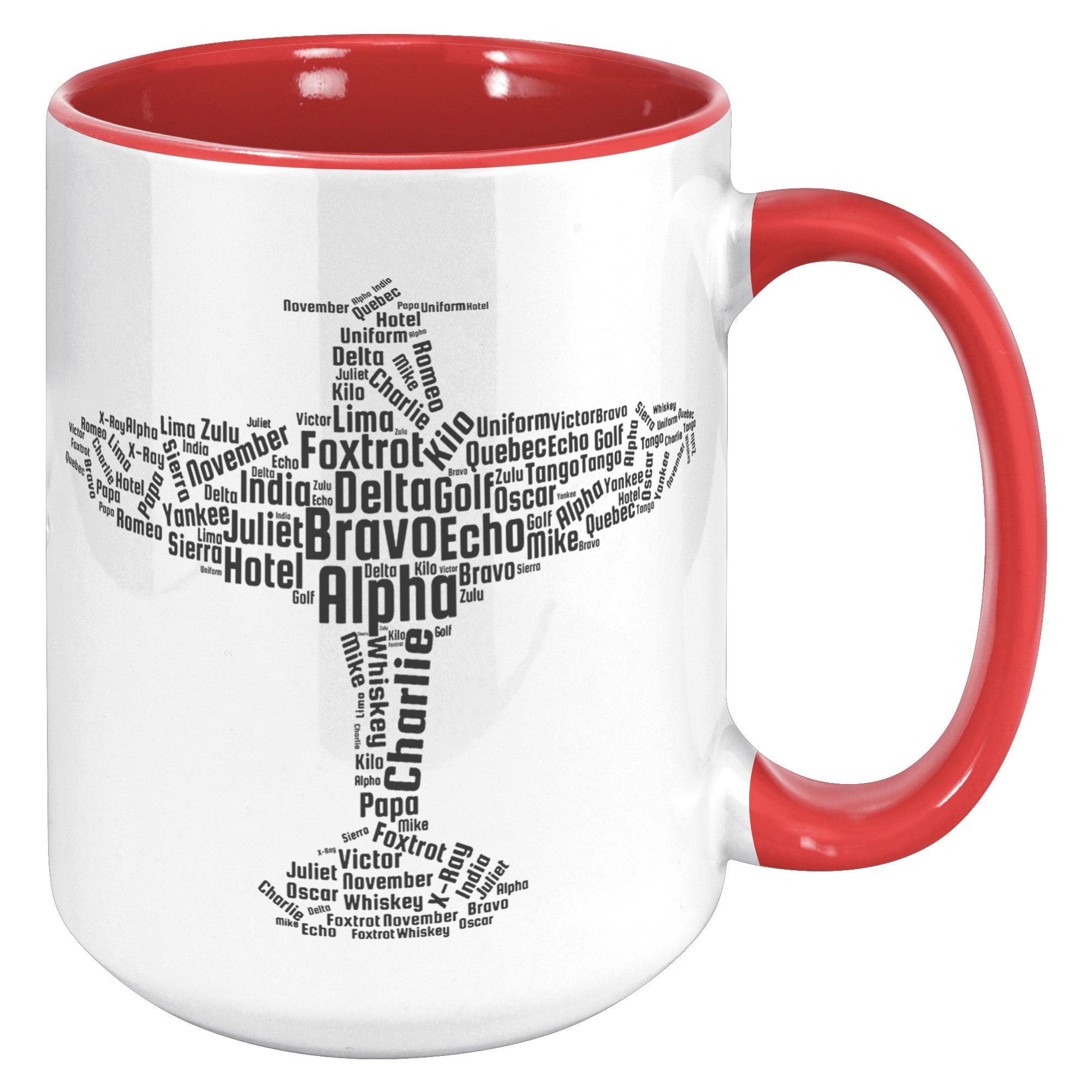 15oz Accent Mug - Flying Aviation Cloud