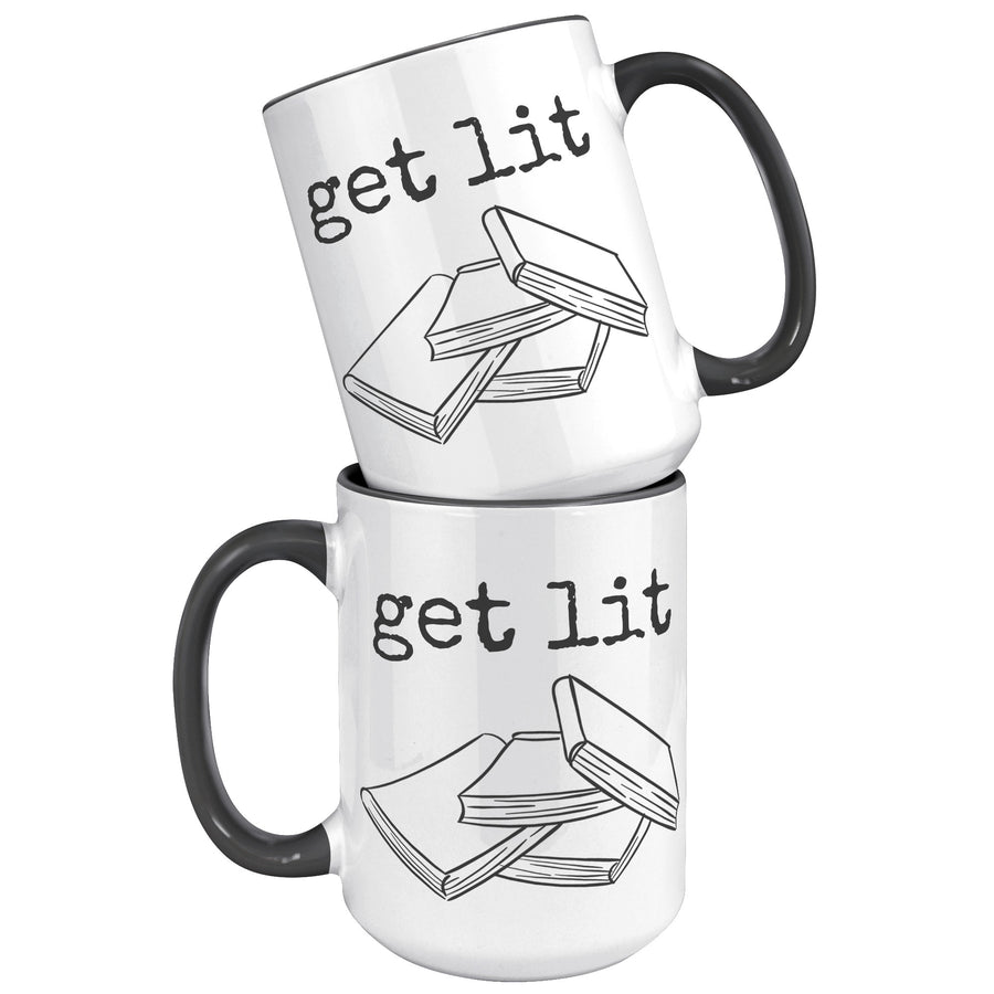 15oz Accent Mug - Get Lit Books