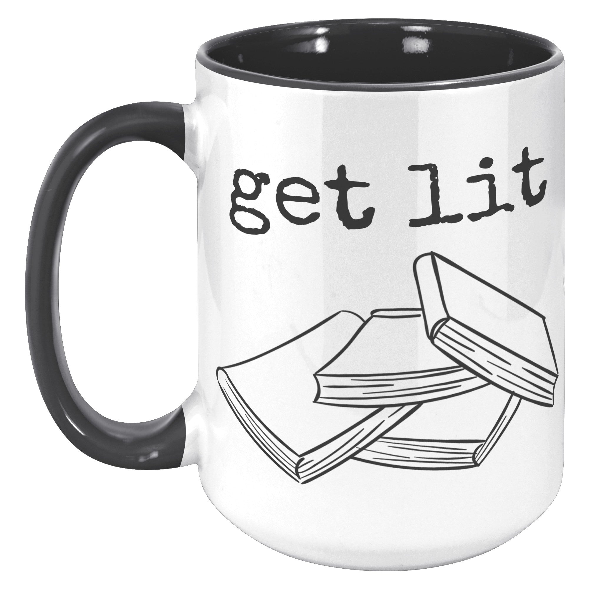 15oz Accent Mug - Get Lit Books