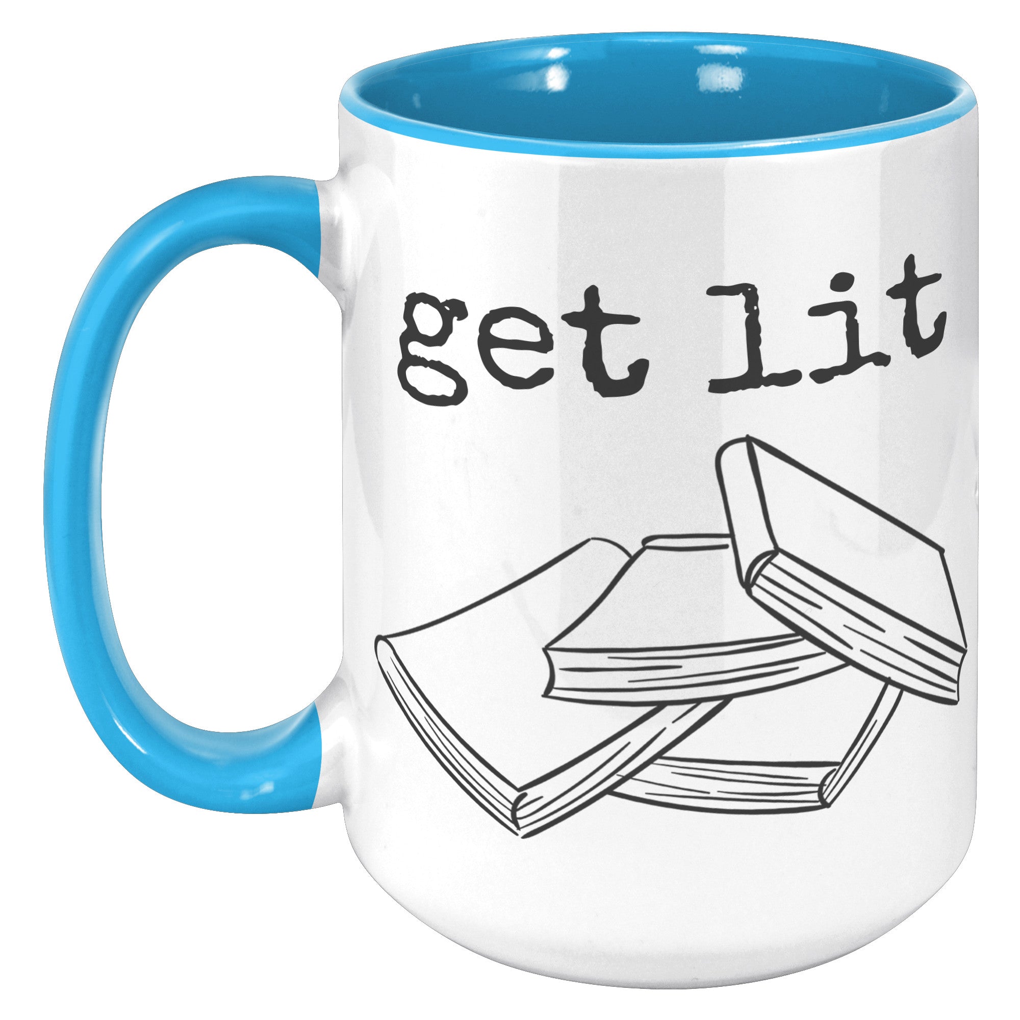15oz Accent Mug - Get Lit Books