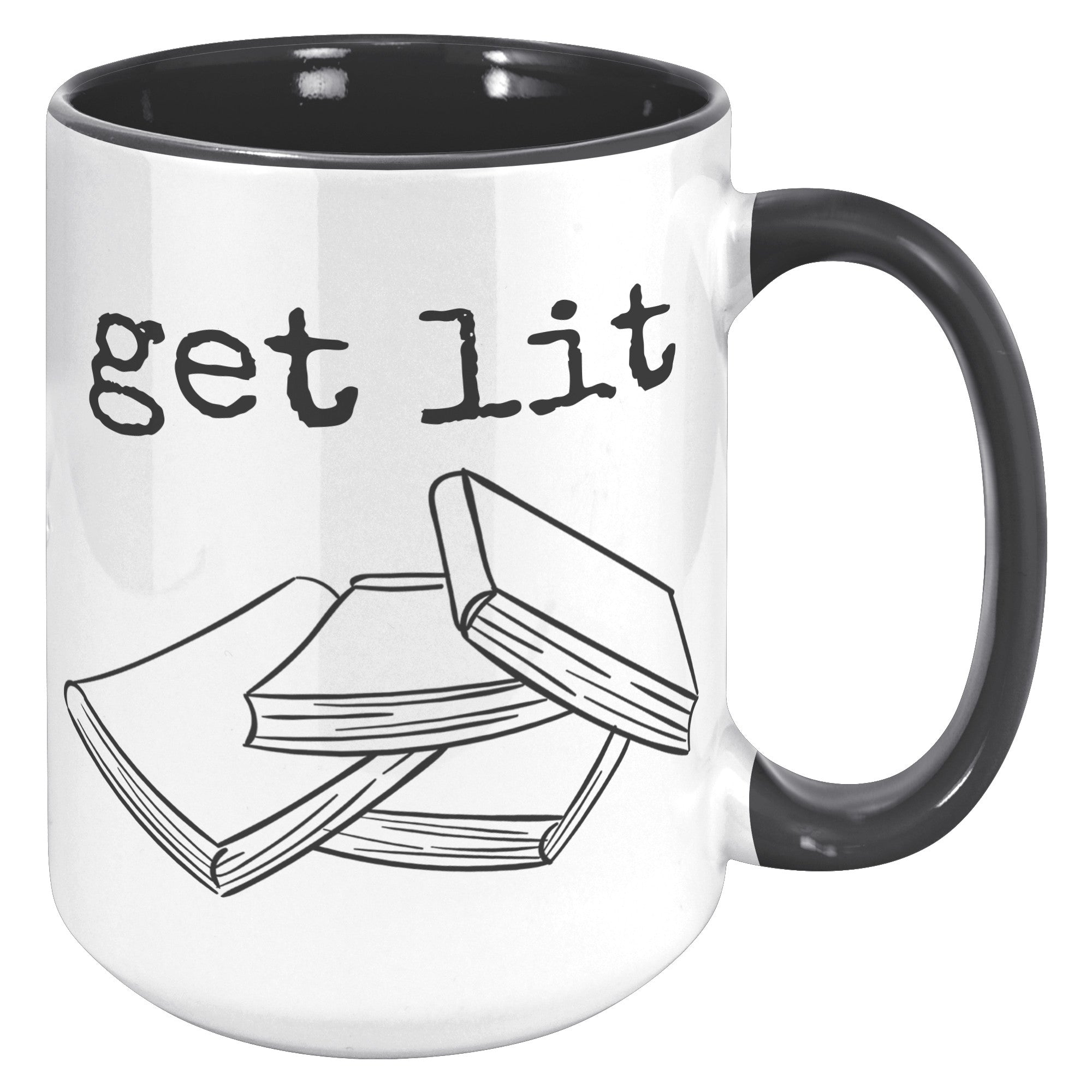 15oz Accent Mug - Get Lit Books