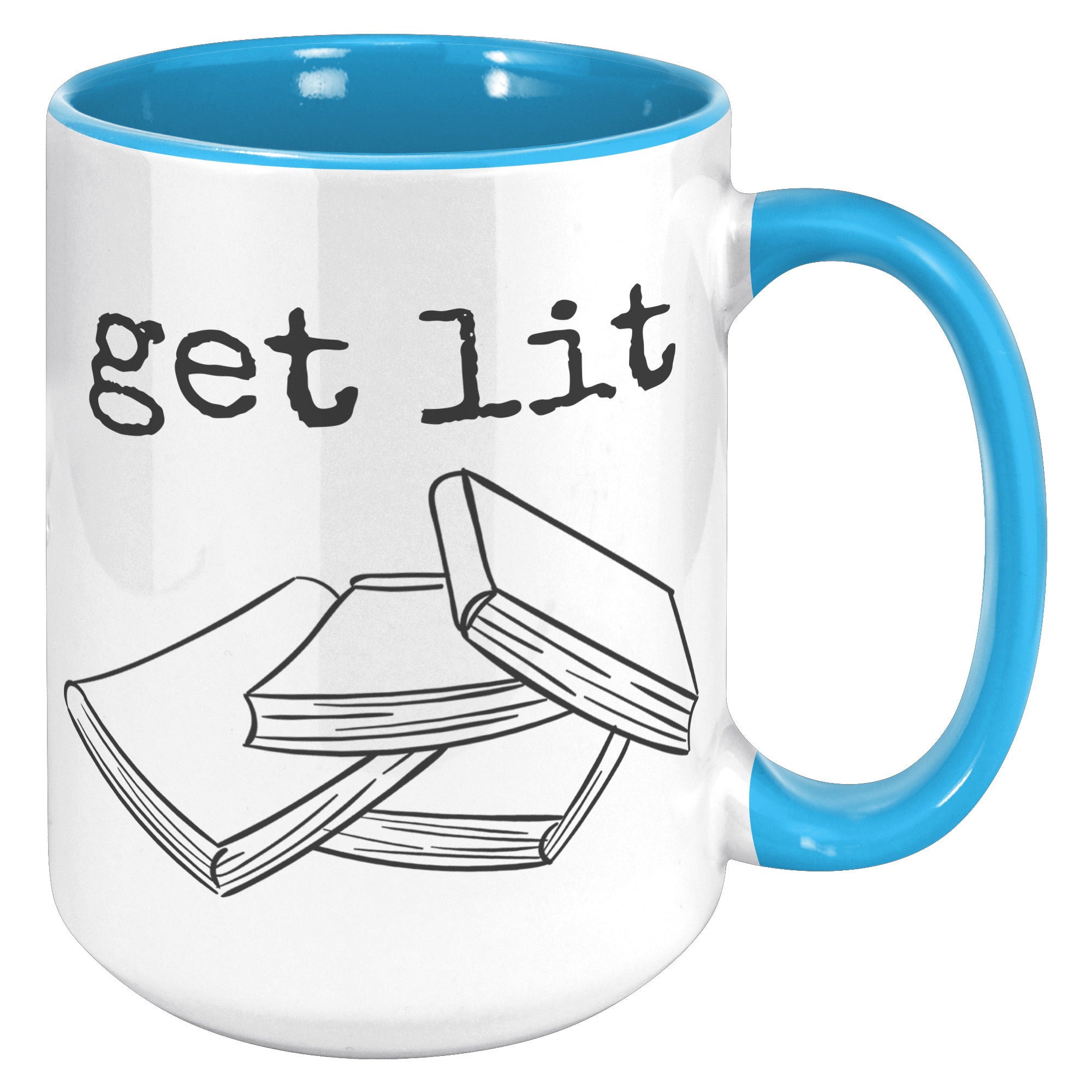 15oz Accent Mug - Get Lit Books