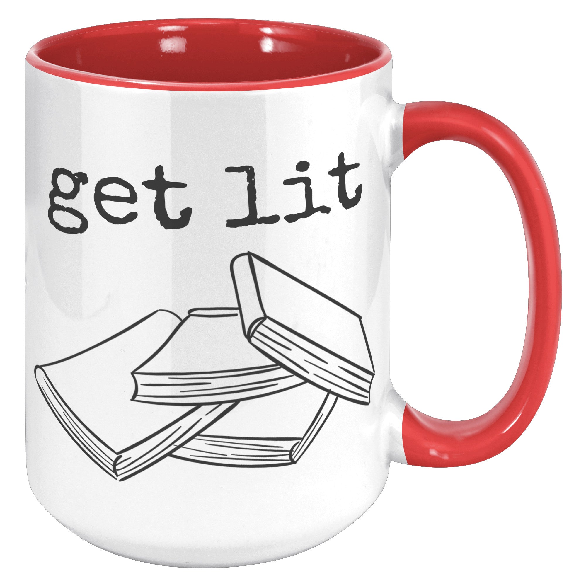 15oz Accent Mug - Get Lit Books