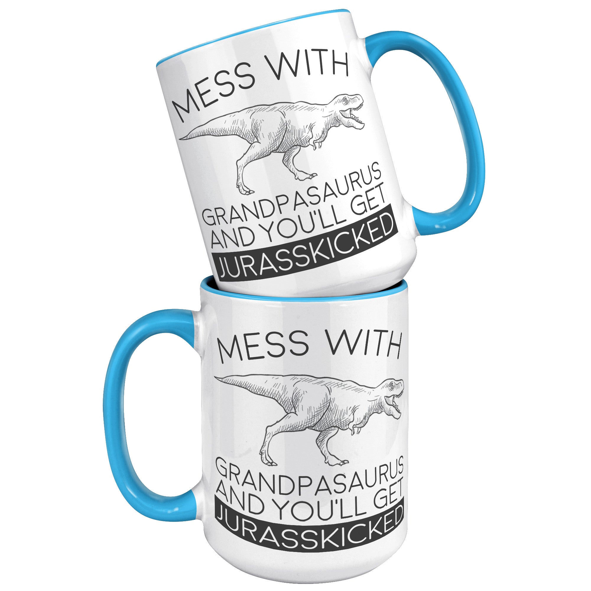 15oz Accent Mug - Grandpasaurus Jurasskicked