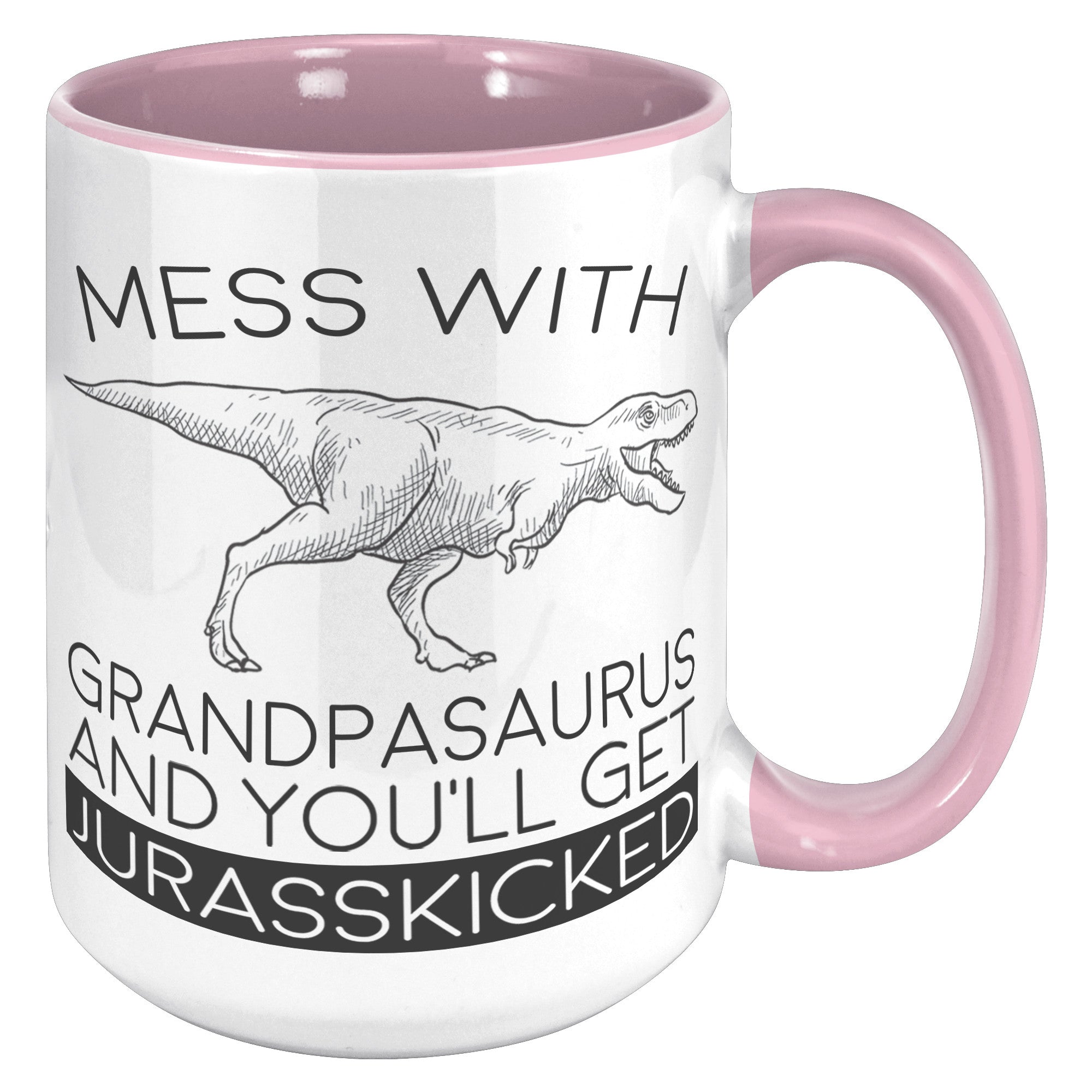 15oz Accent Mug - Grandpasaurus Jurasskicked