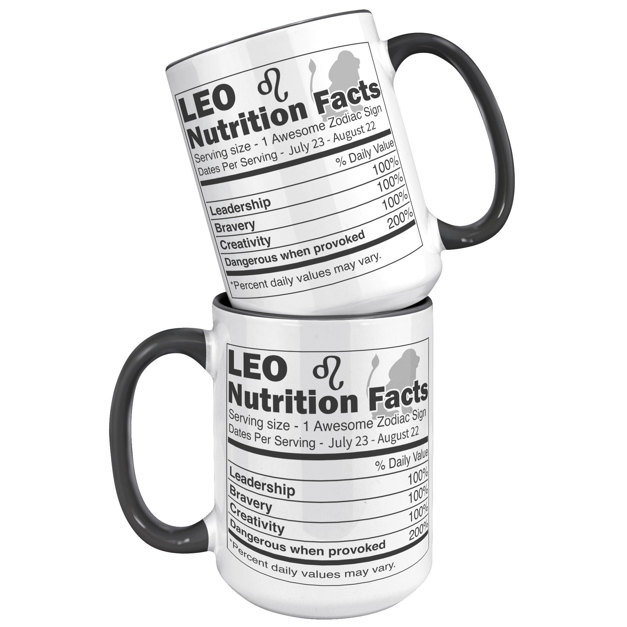 15oz Accent Mug - Leo Nutrition Facts
