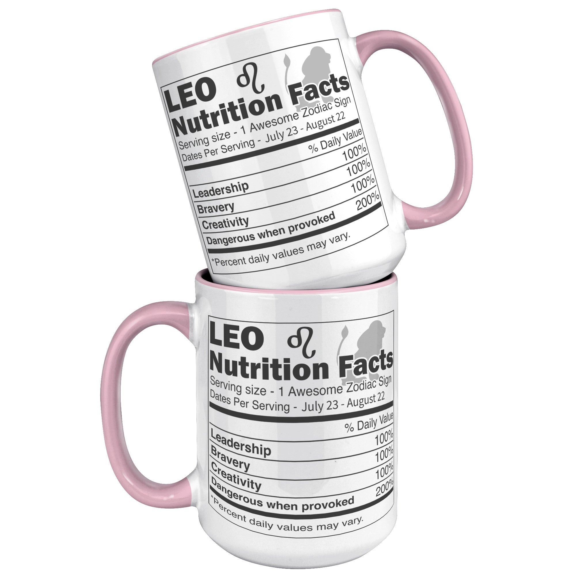 15oz Accent Mug - Leo Nutrition Facts