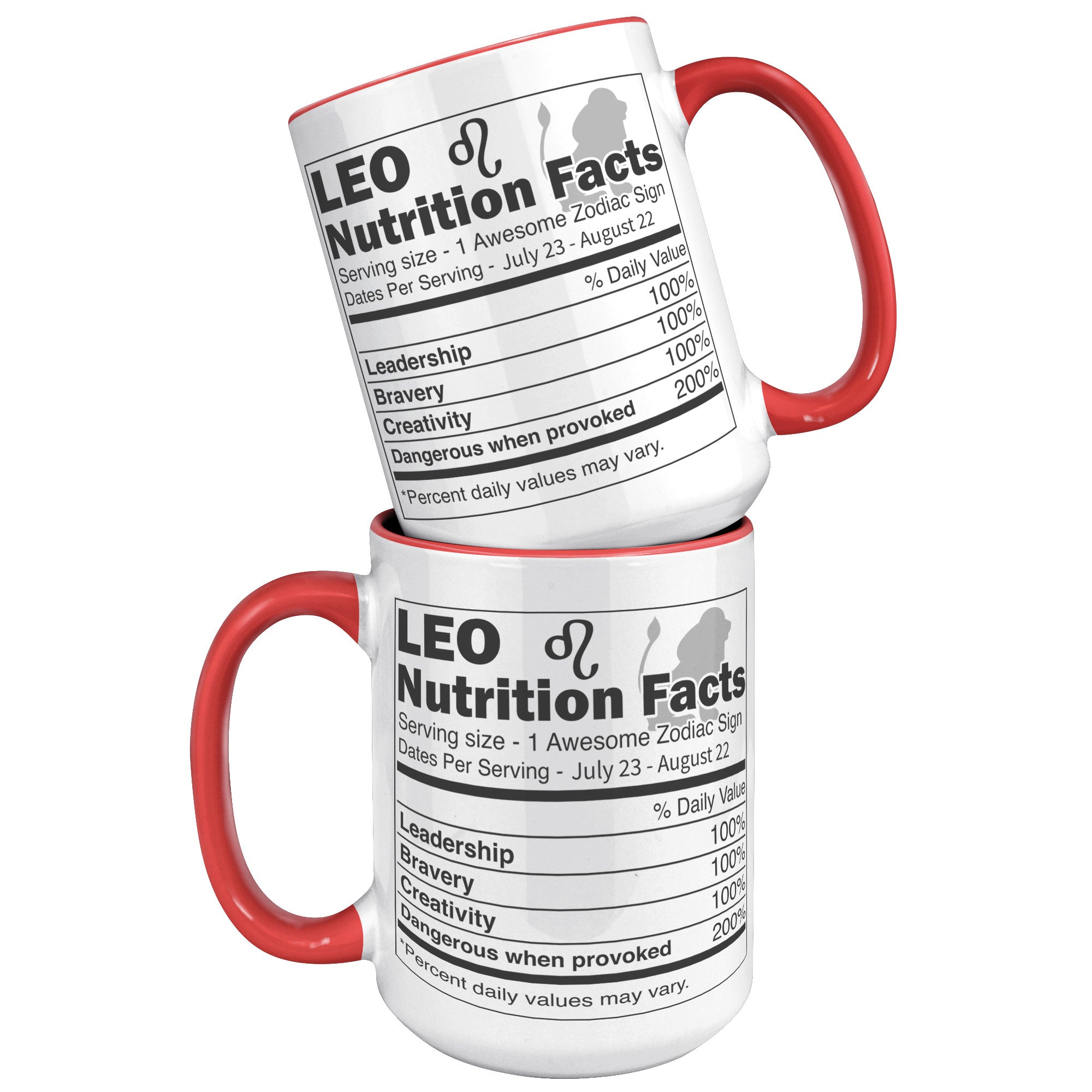15oz Accent Mug - Leo Nutrition Facts