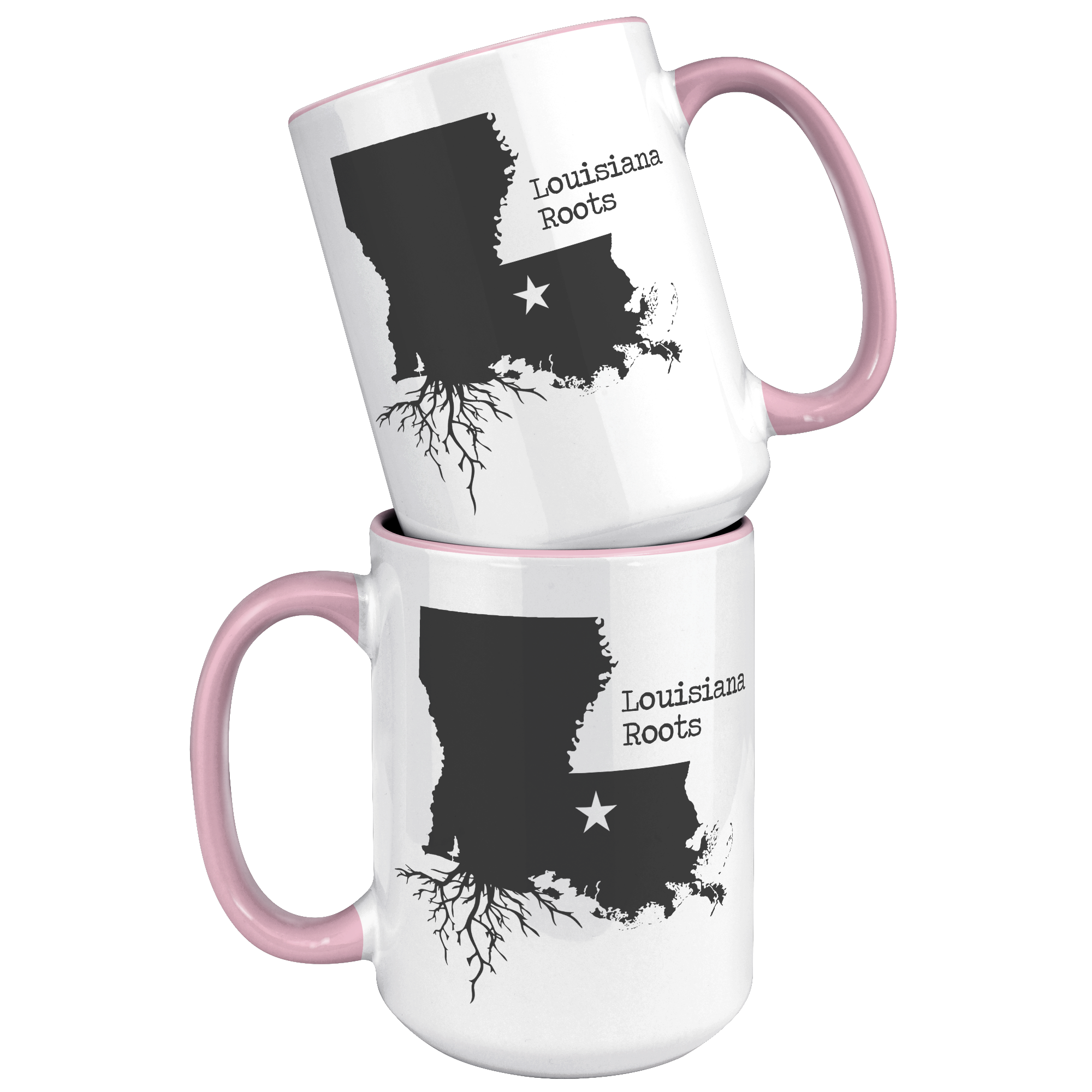 15oz_Accent_Mug_-_Louisiana_Roots_15oz_Accent_FrontBack_Pink_Mockup.png