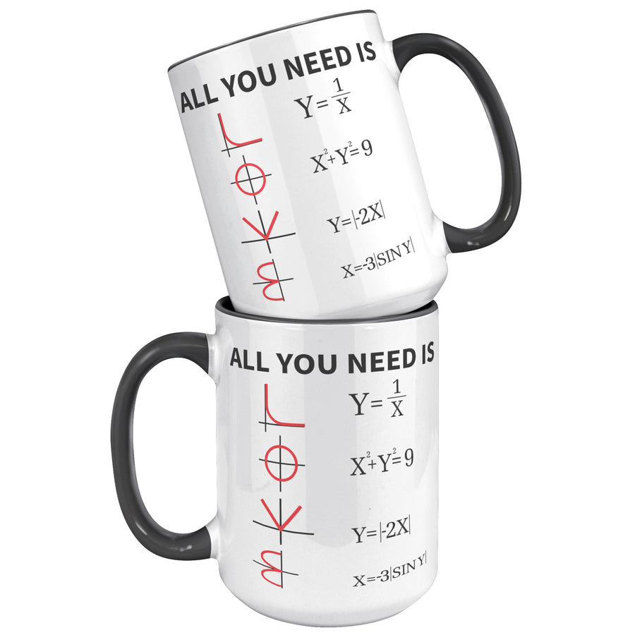 15oz Accent Mug - Math All You Need Is Love