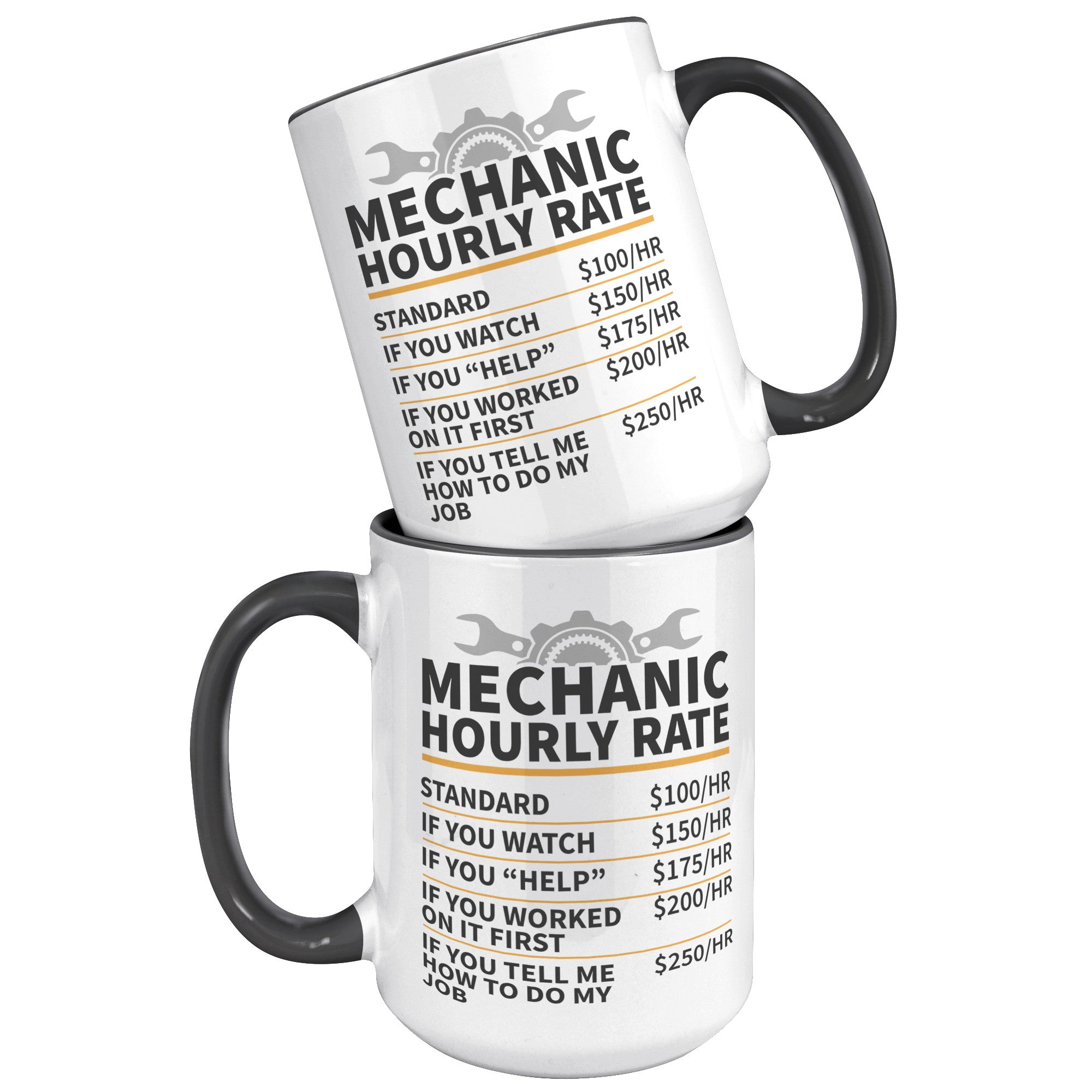 15oz Accent Mug - Mechanic Hourly Rate