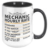 15oz Accent Mug - Mechanic Hourly Rate