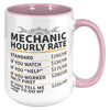 15oz Accent Mug - Mechanic Hourly Rate