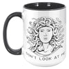 15oz Accent Mug - Medusa Don't Look