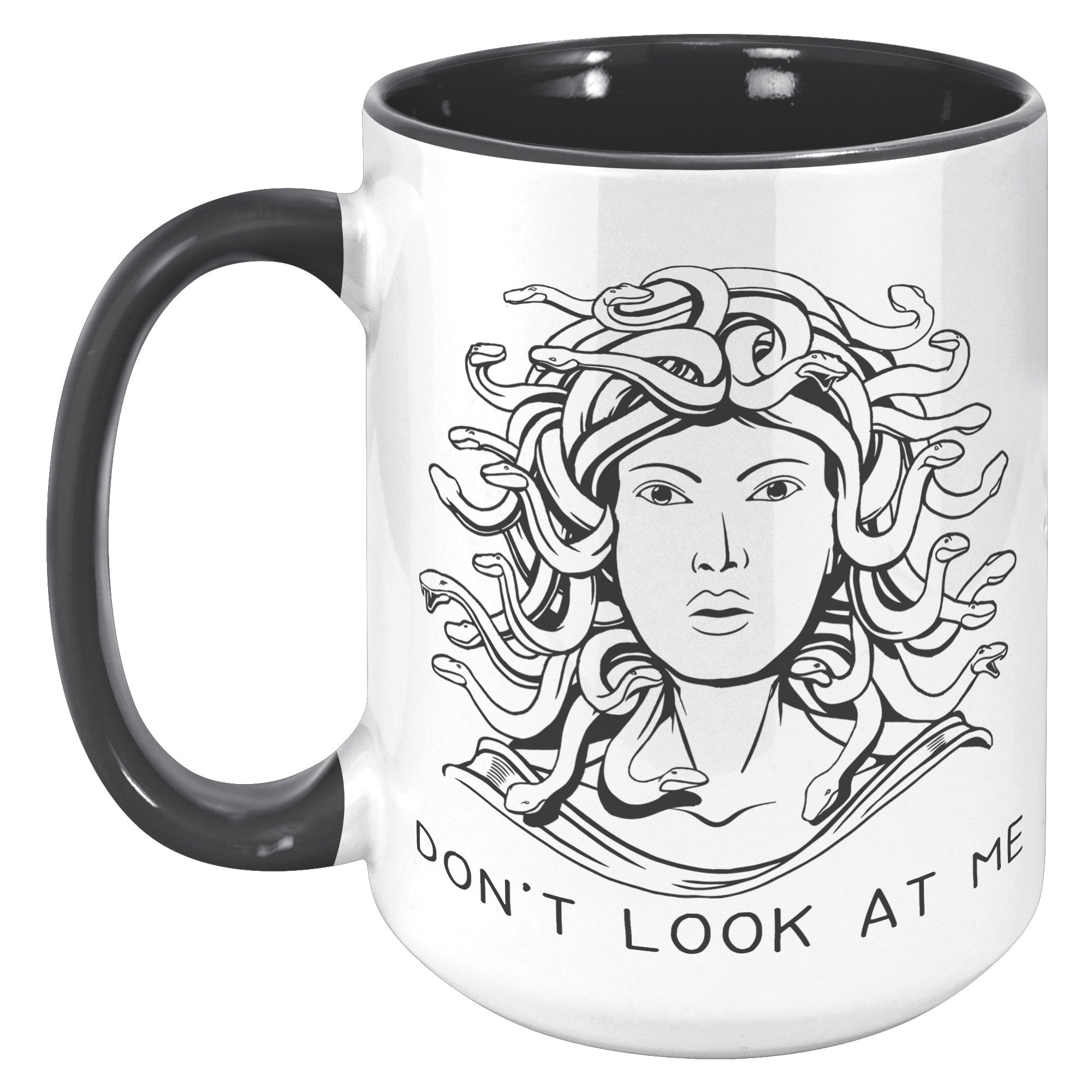 15oz Accent Mug - Medusa Don't Look